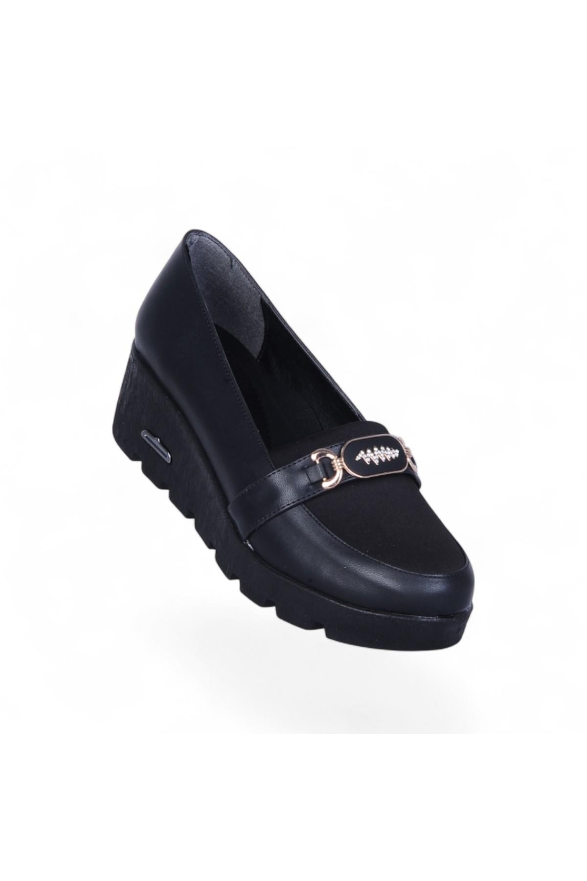 Esrc-608 Siyah Kadın 7Cm Topuklu Ayakkabı - Görsel 3