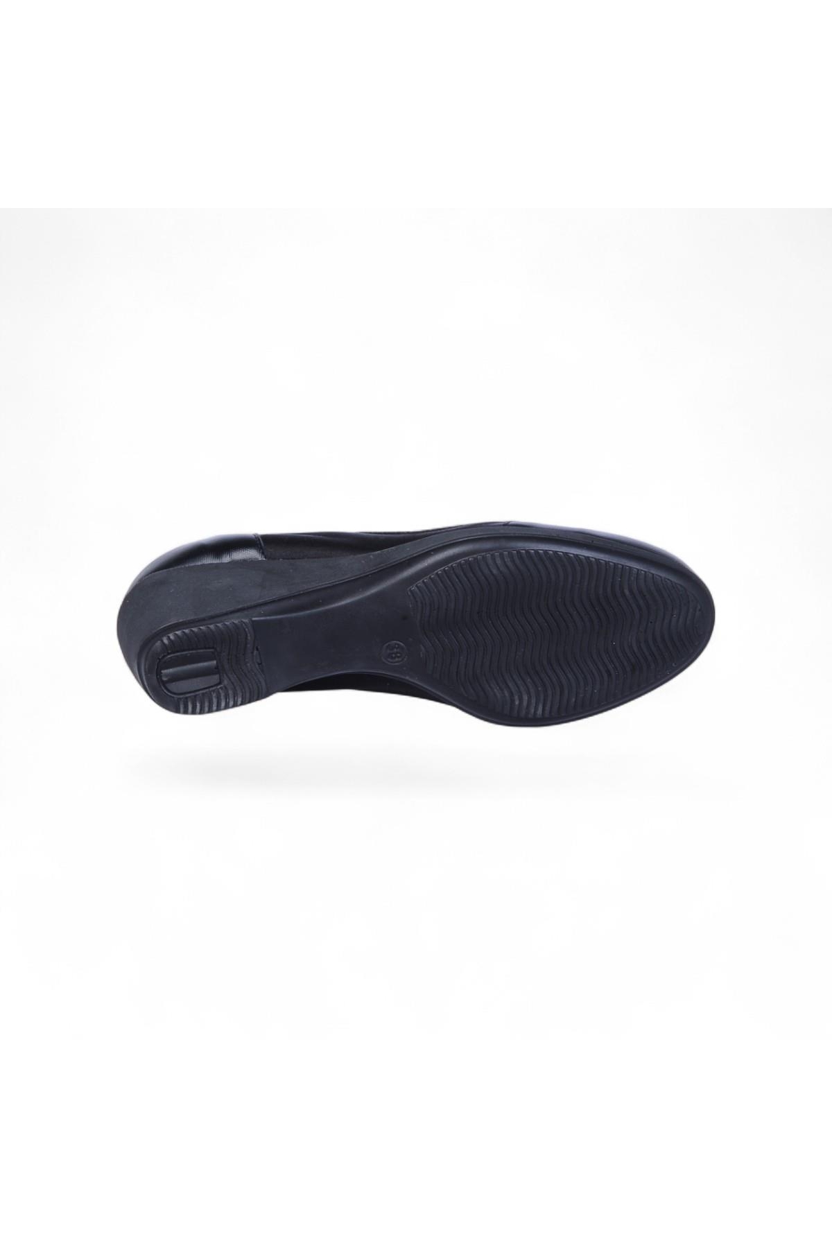 Vollex Vl3 Siyah 7Cm Kadın Dolgu Topuklu Ayakkabı - Görsel 5