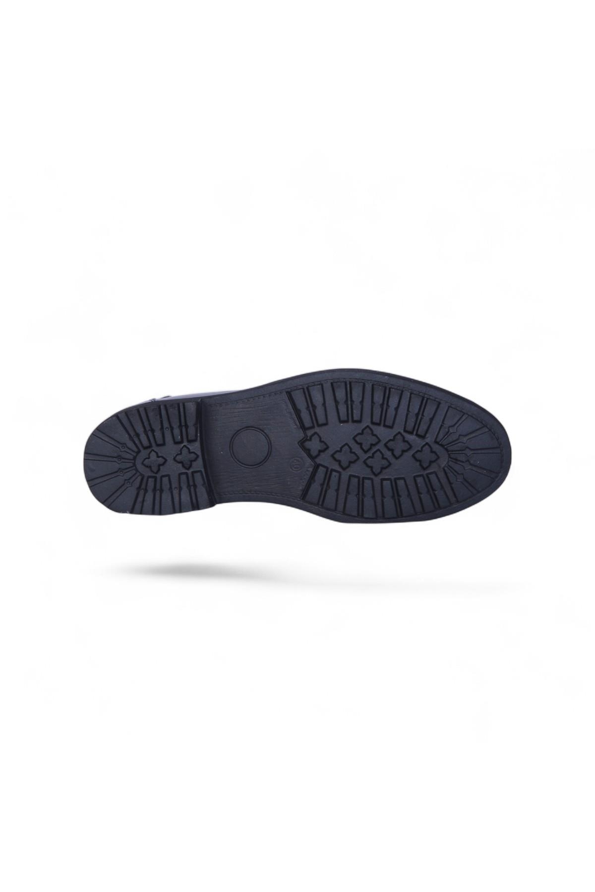 Crısso B520 Siyah Kauçuk %100 Deri Erkek Bot Ayakkabı - Görsel 5