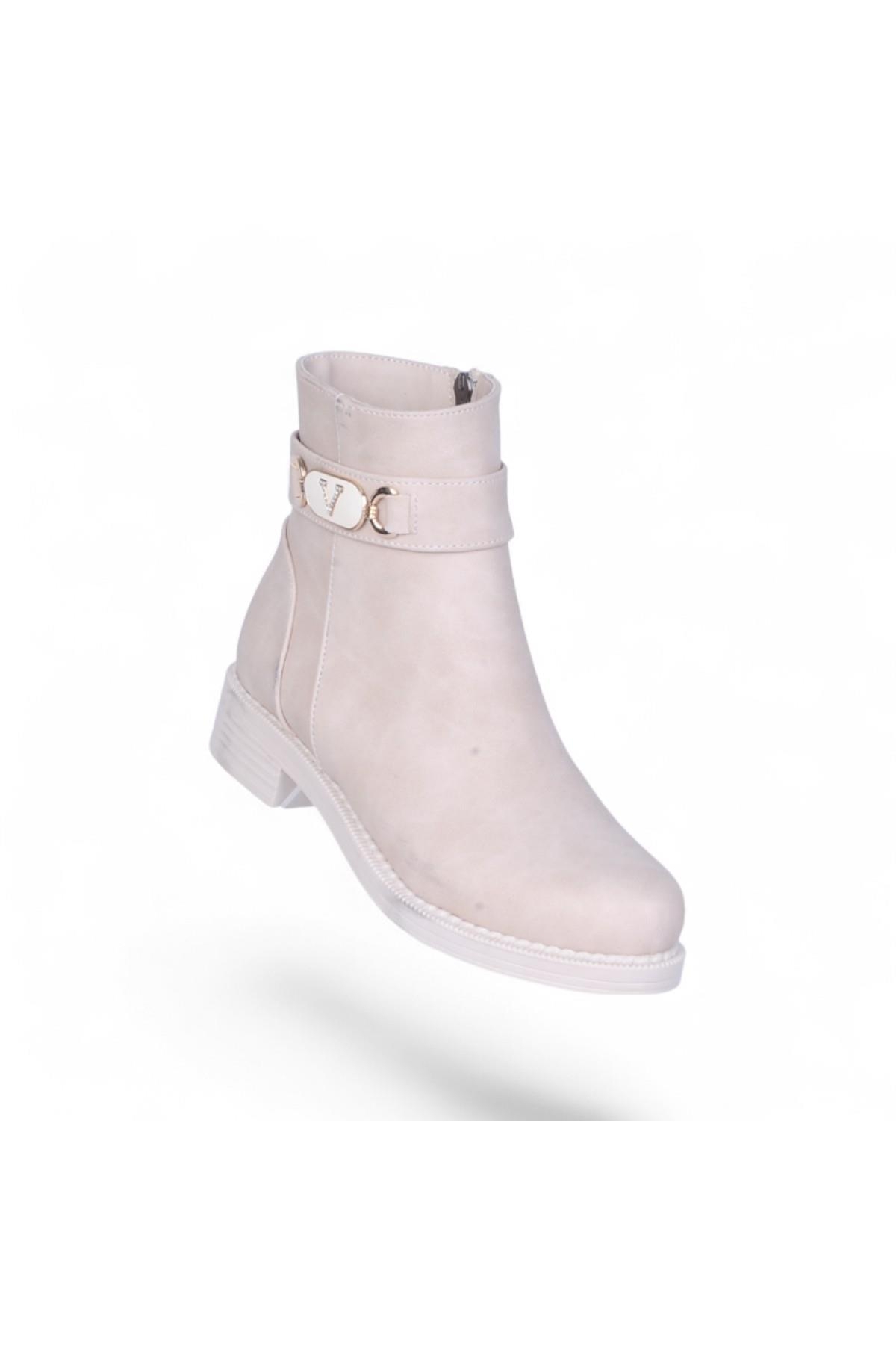 S13 Nubuk Kadın Düz Bot - Görsel 2