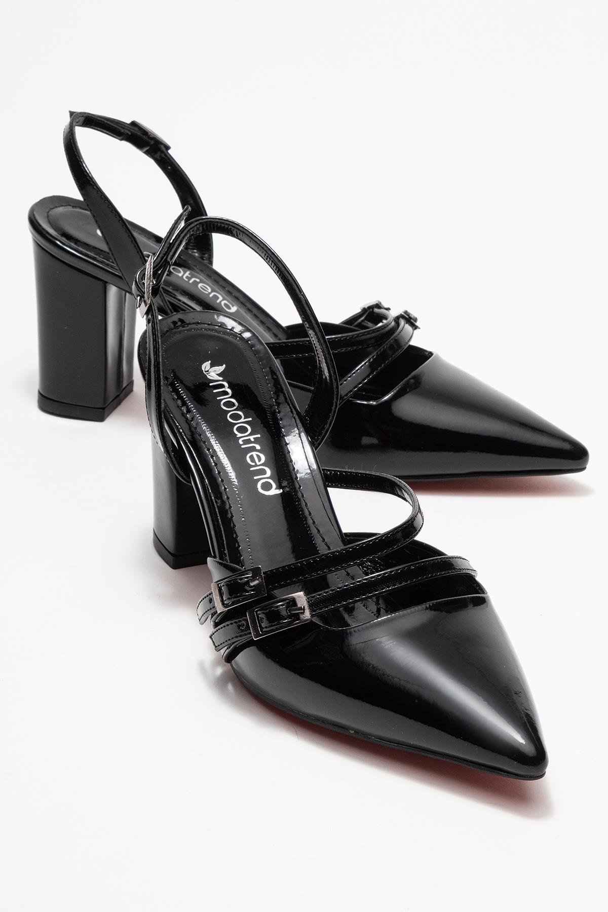 Kadın 2 Biyeli Arkası Açık Topuklu SİYAH RUGAN - Görsel 2