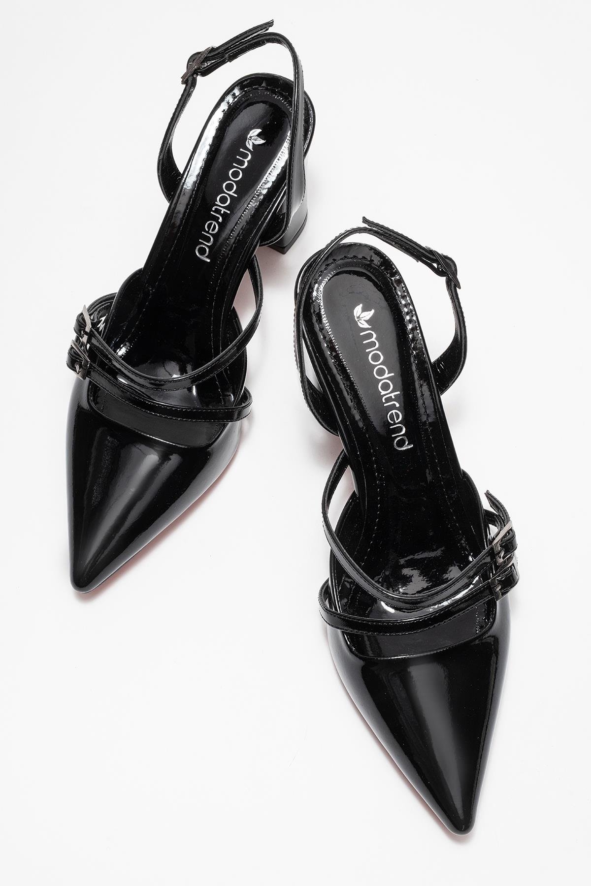 Kadın 2 Biyeli Arkası Açık Topuklu SİYAH RUGAN - Görsel 6