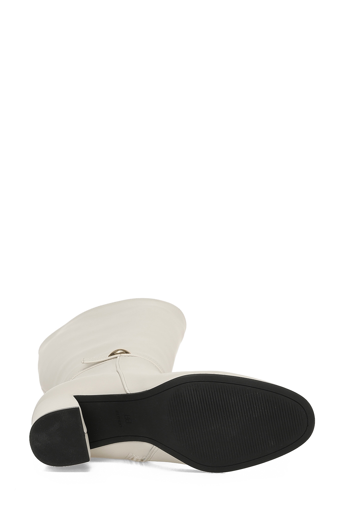 25K-7049 5PR Bej Kadın Topuklu Çizme - Görsel 6