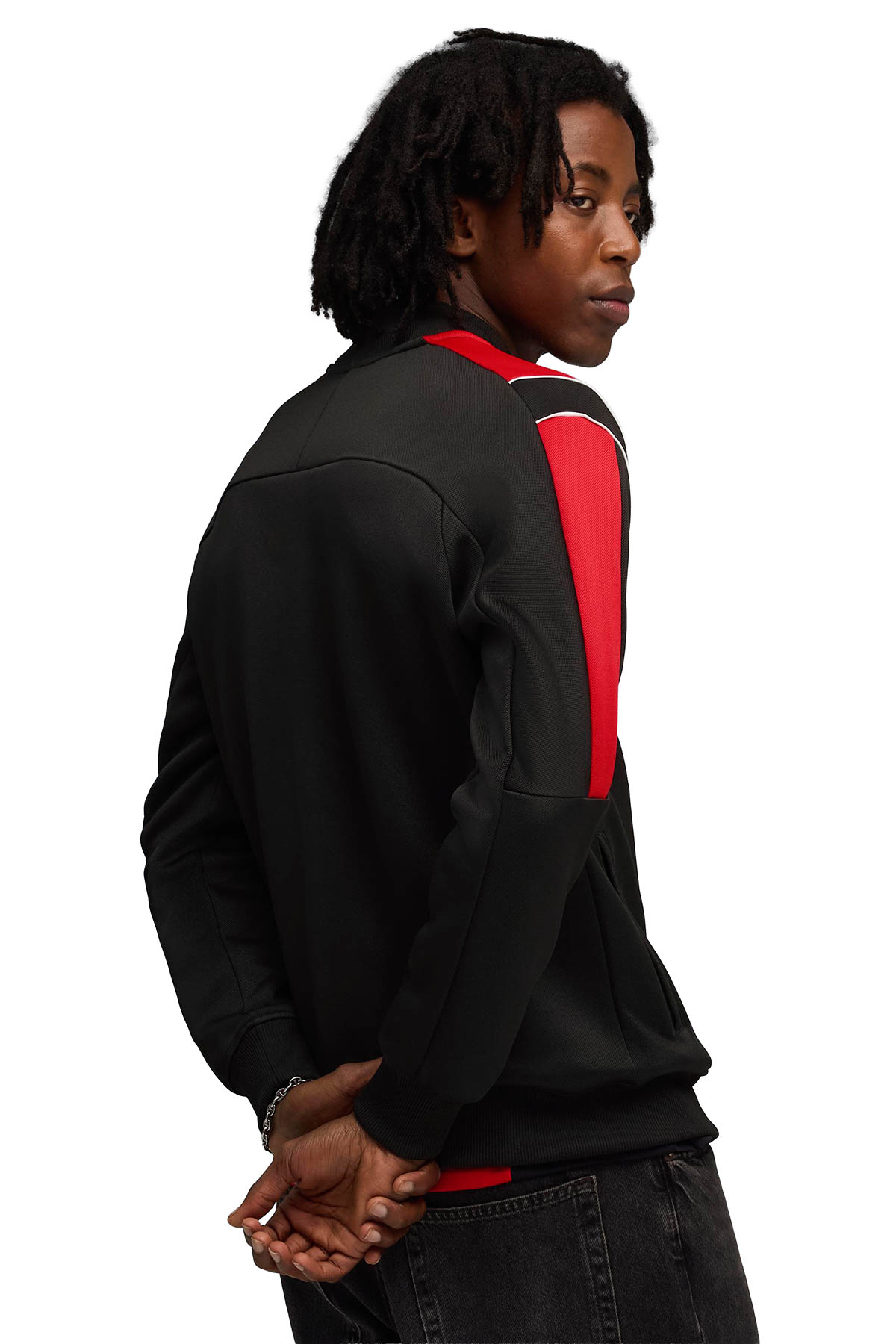 Ferrari MT7 Track Jacket Siyah Erkek Fermuarlı Sweatshirt