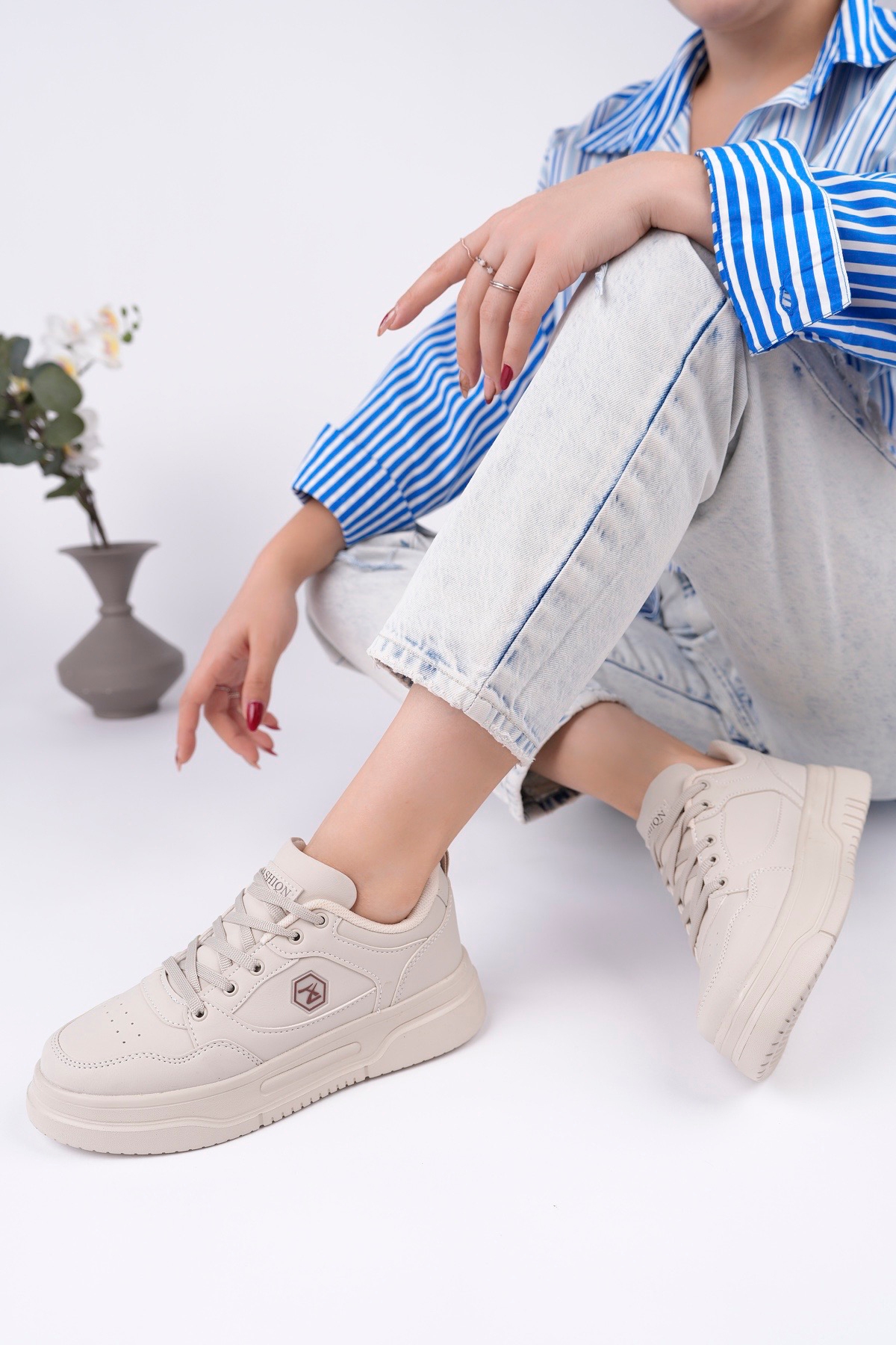 2021 Ortopedi Sararmaz Taban Sneaker Ayakkabı - Görsel 3