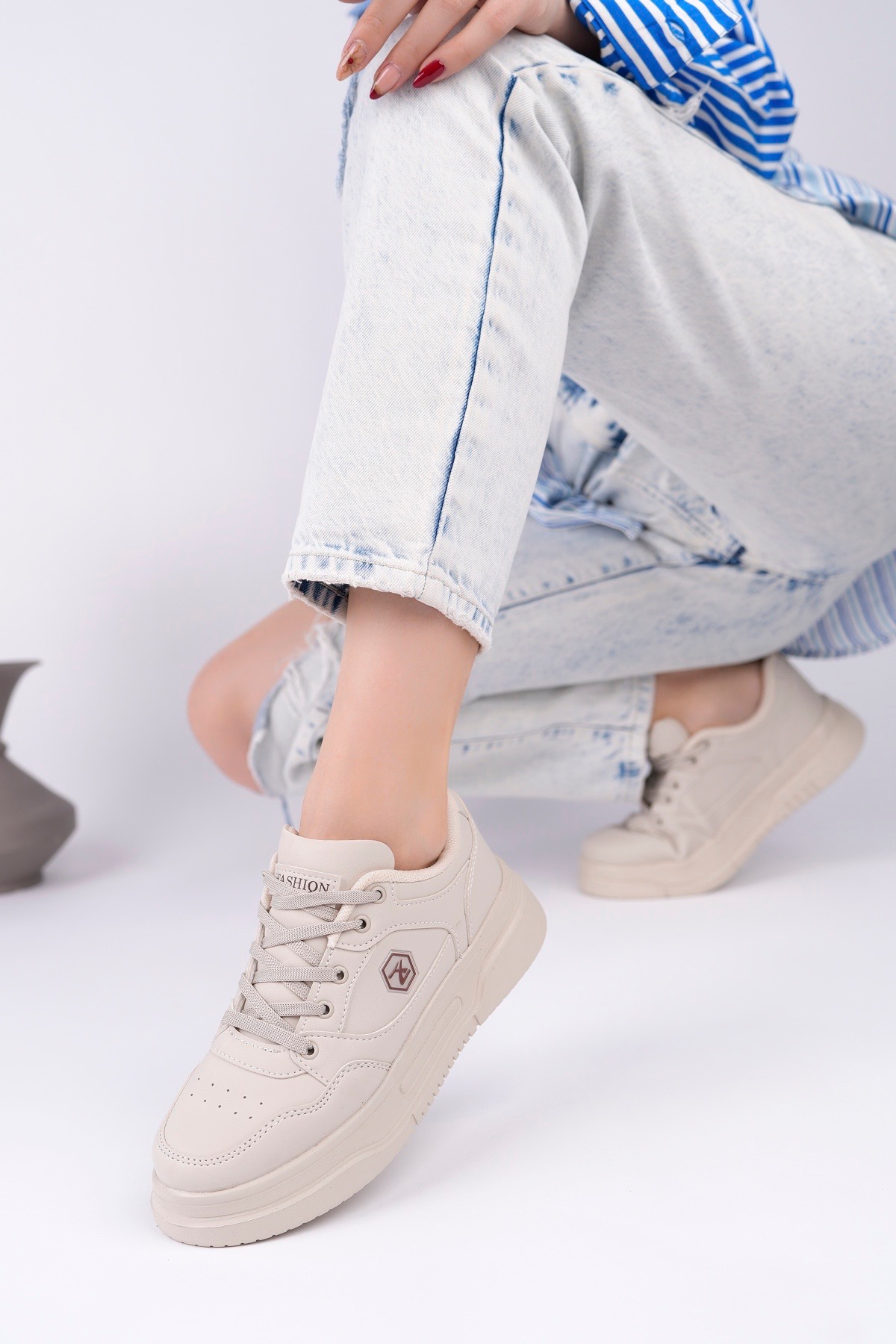 2021 Ortopedi Sararmaz Taban Sneaker Ayakkabı - Görsel 4