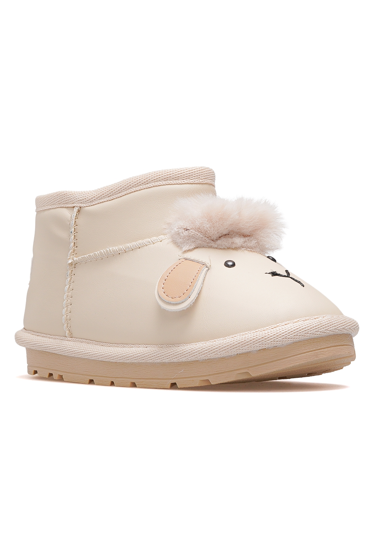 Tazz Kız Çocuk Tüylü Günlük Bot 25k Buck3058 Bej - Görsel 5