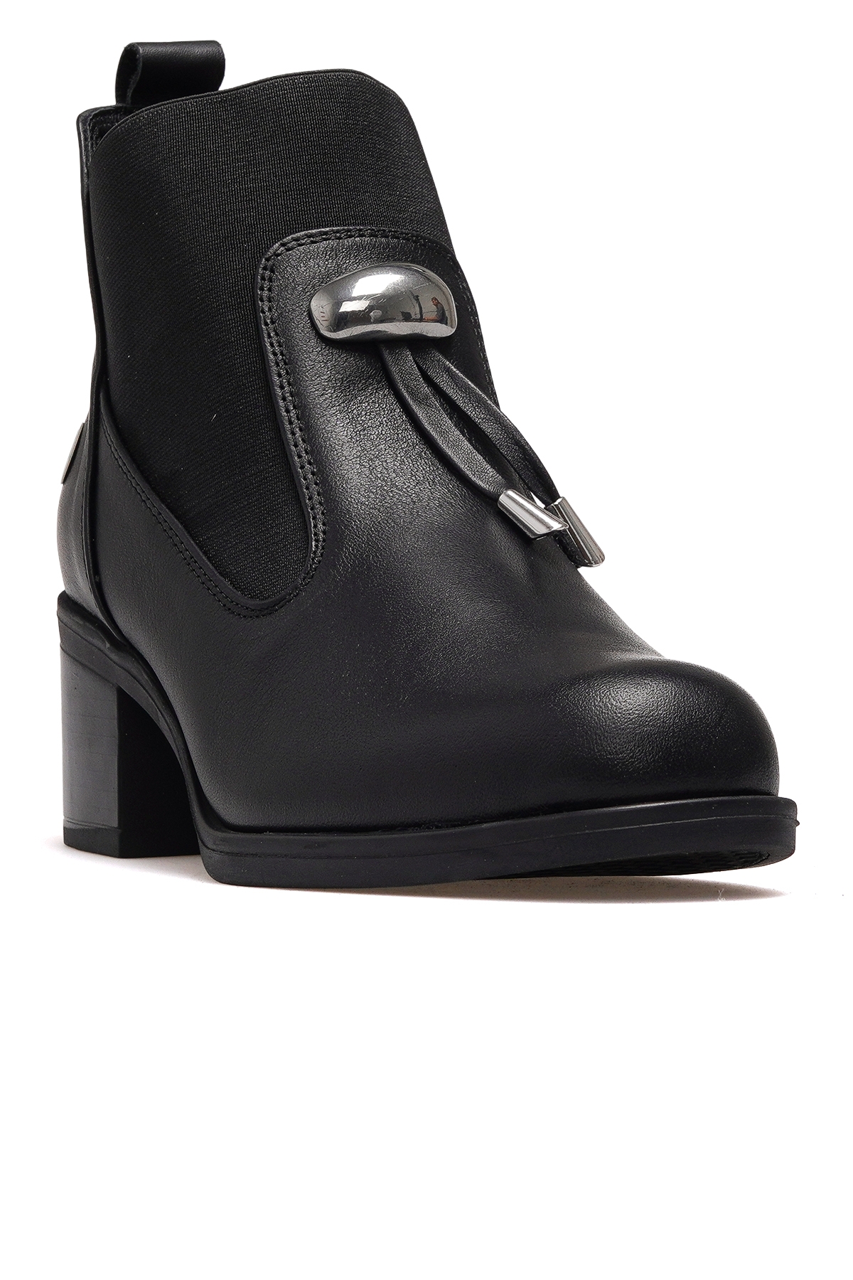 Kadın Hakiki Deri Topuklu Günlük Bot 25k D25kb-1805 Z Siyah - Görsel 5