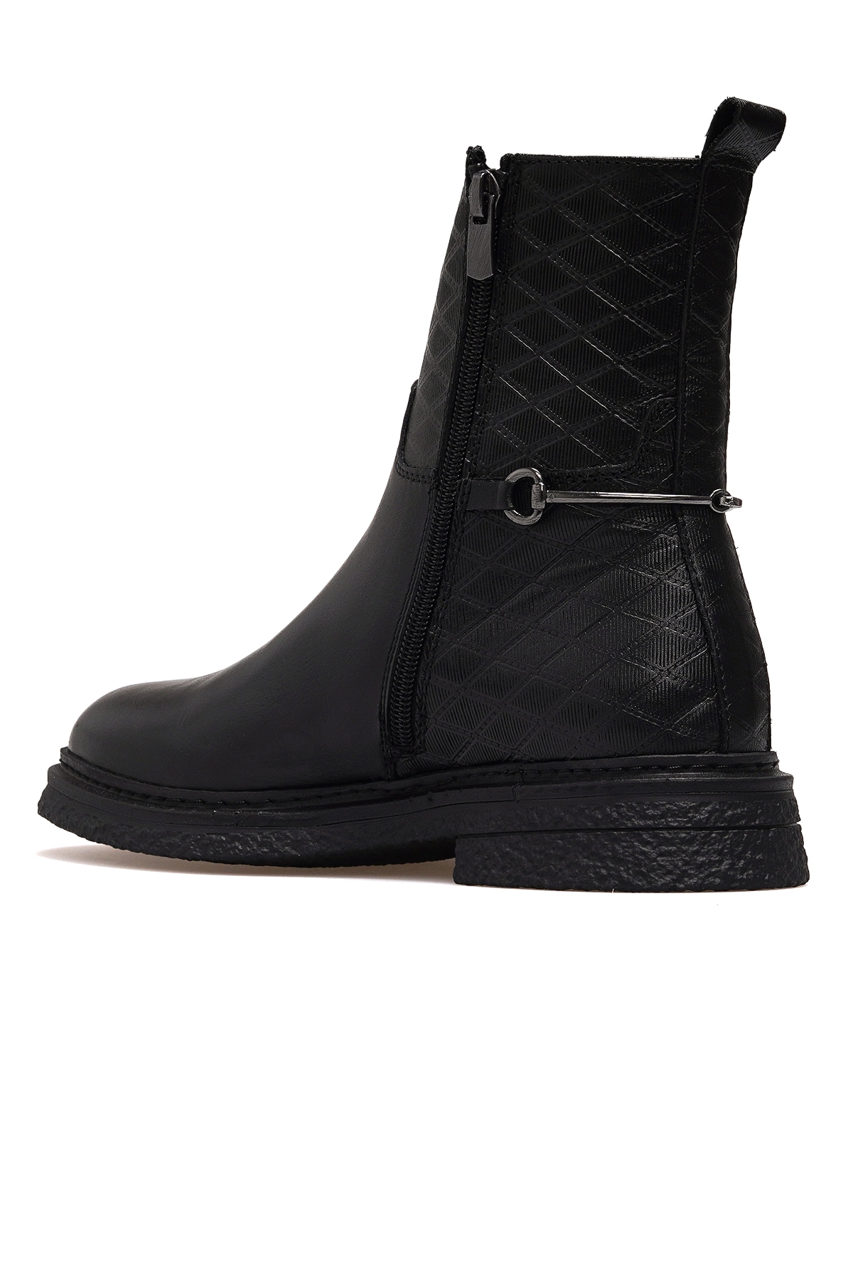 Kadın Hakiki Deri Casual Günlük Bot 25k D25kb-8585 Z Siyah - Görsel 4