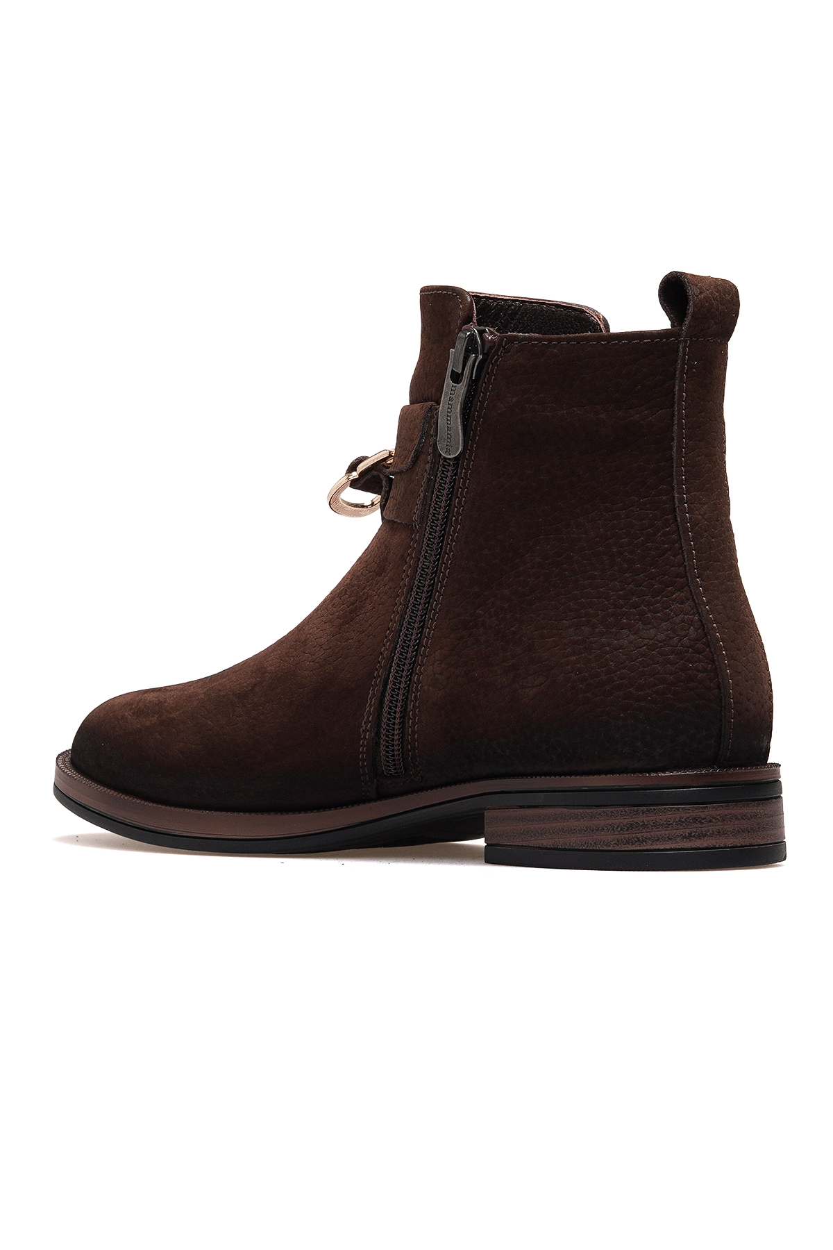 Kadın Hakiki Deri Casual Günlük Bot 25k D25kb-8305 Z Kahve Nubuk - Görsel 4