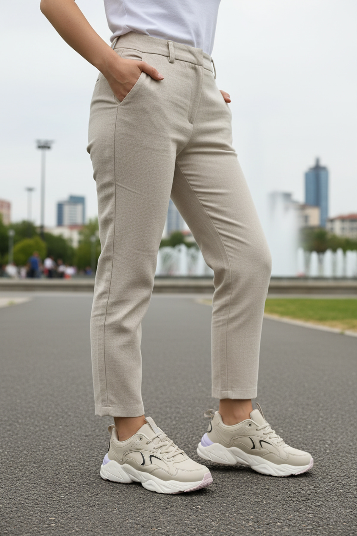 DAKOTA PU 5PR Kum Kadın Sneaker - Görsel 3