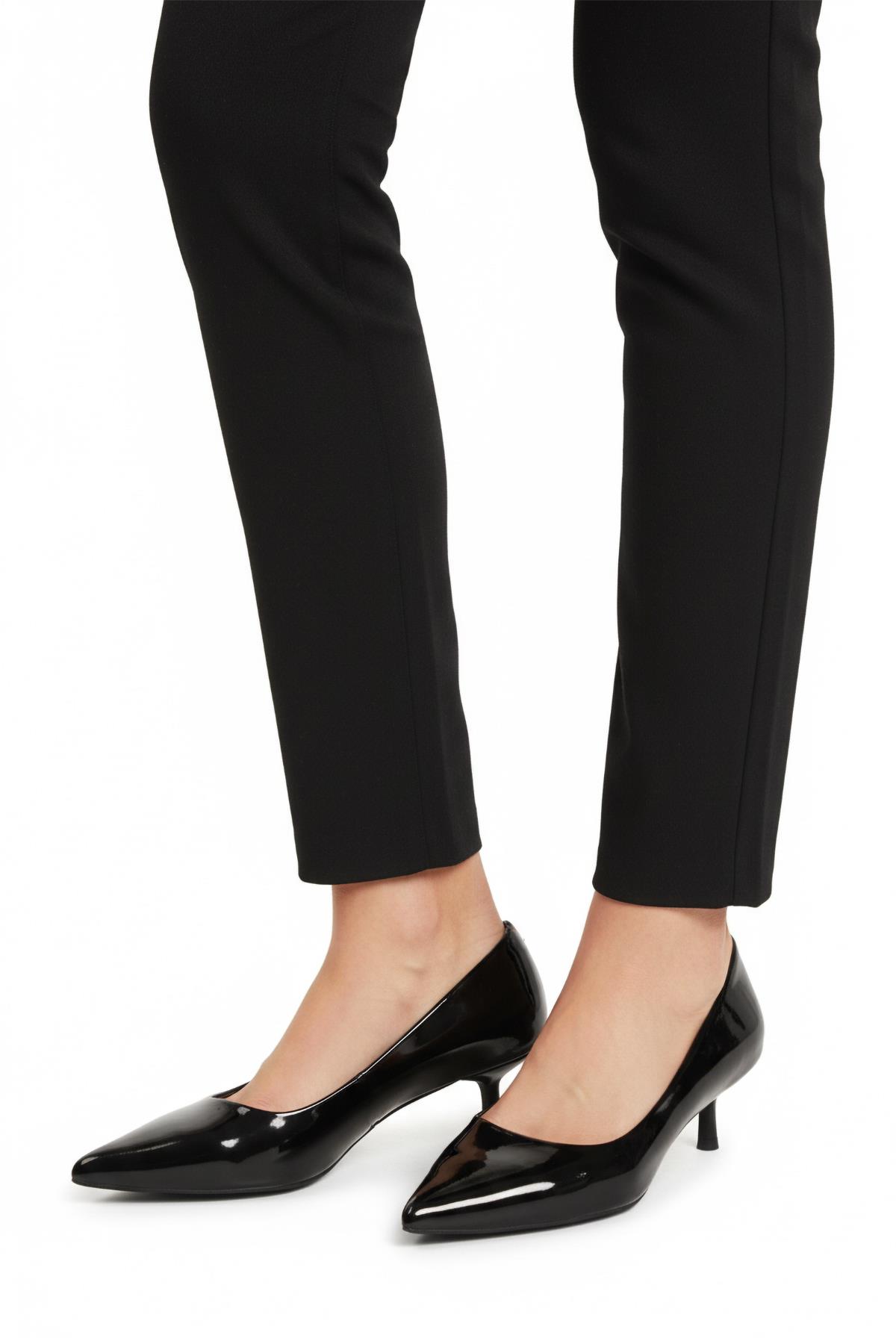 458343 Z Siyah Rugan Kadın Topuklu Ayakkabı - Görsel 4