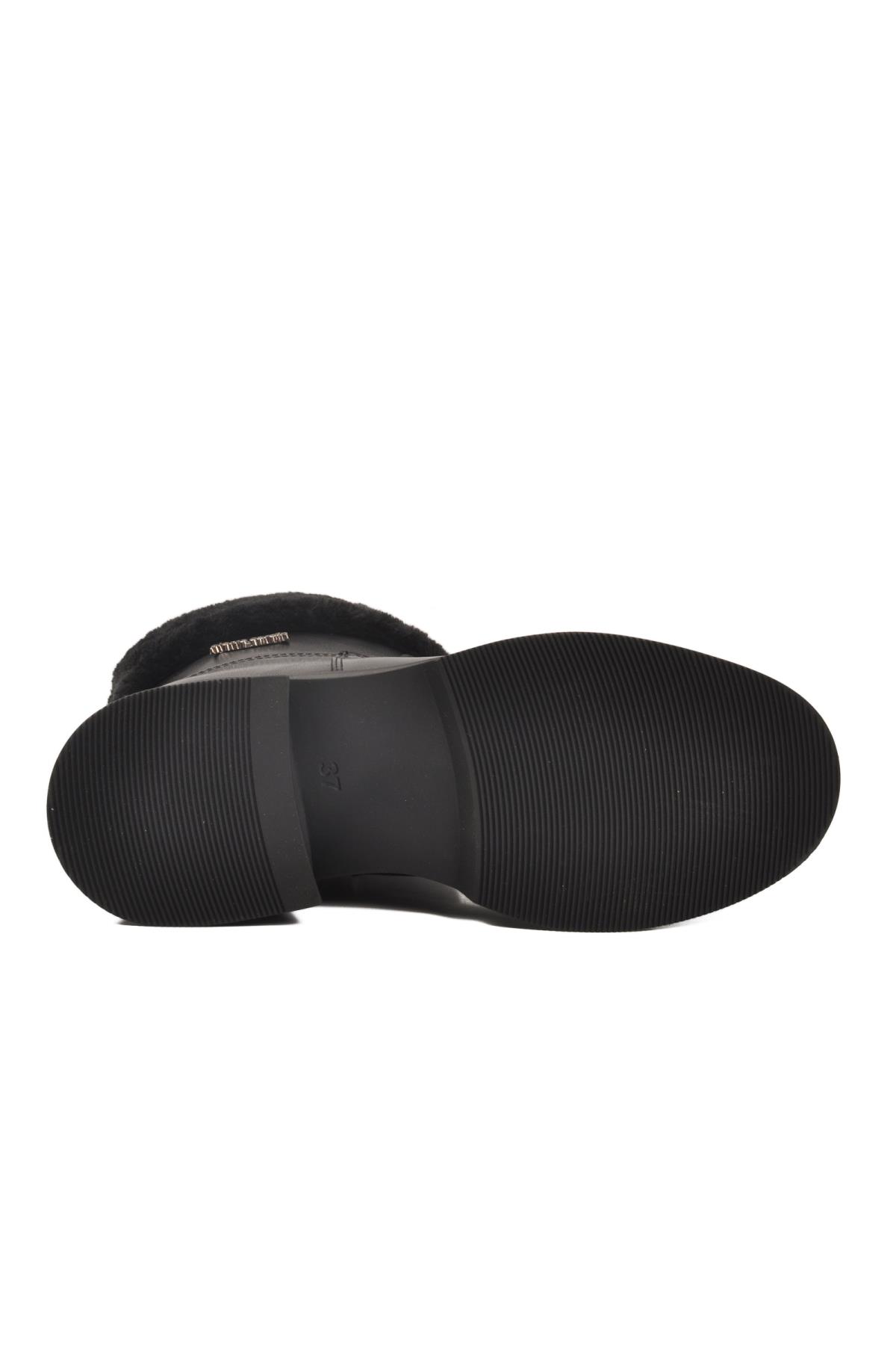 PC-55268 Z Kürklü Siyah Kadın Bot - Görsel 6