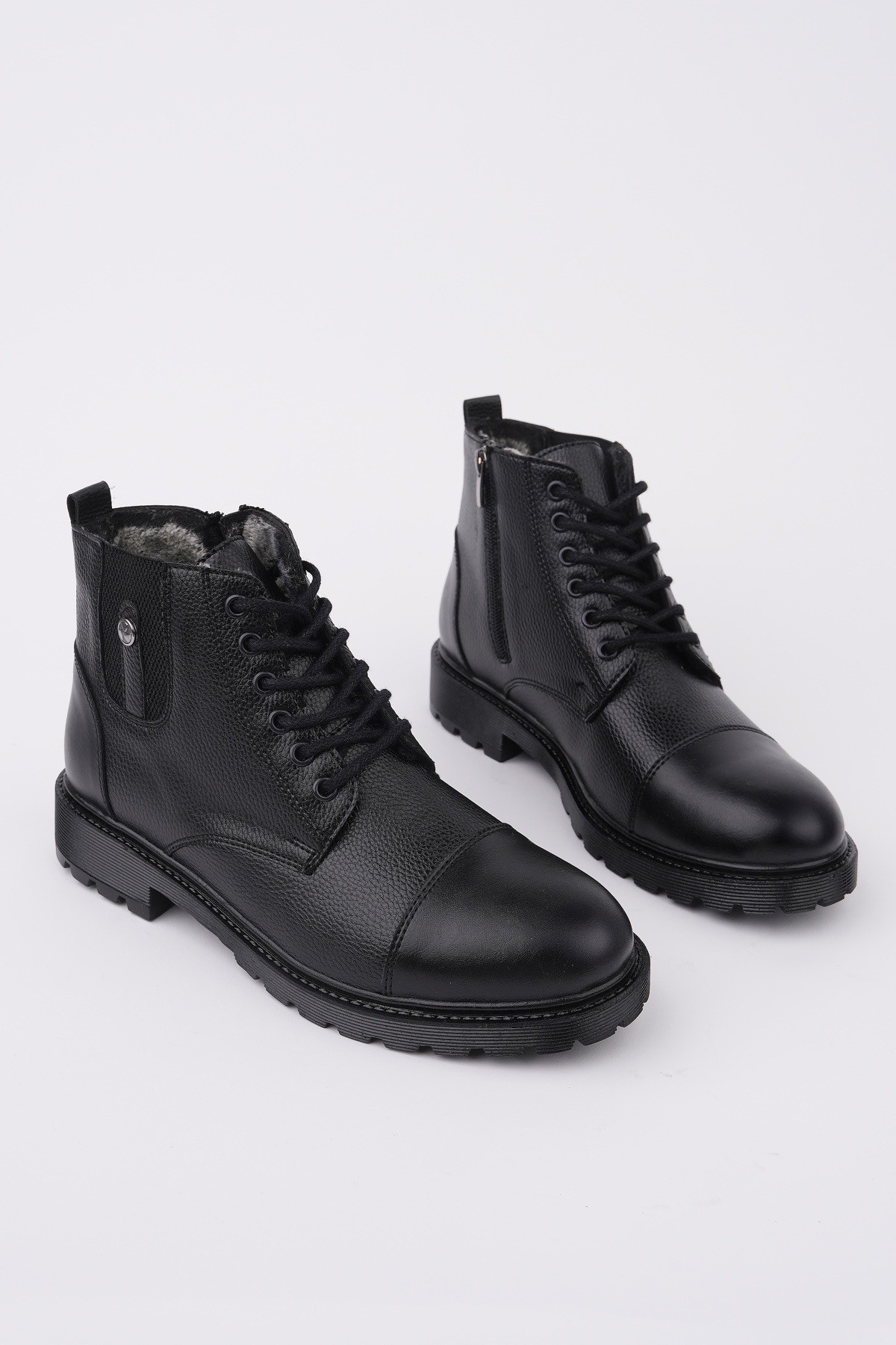 RAFA Fermuarlı Bağcıklı Kürklü Erkek Bot - Görsel 3