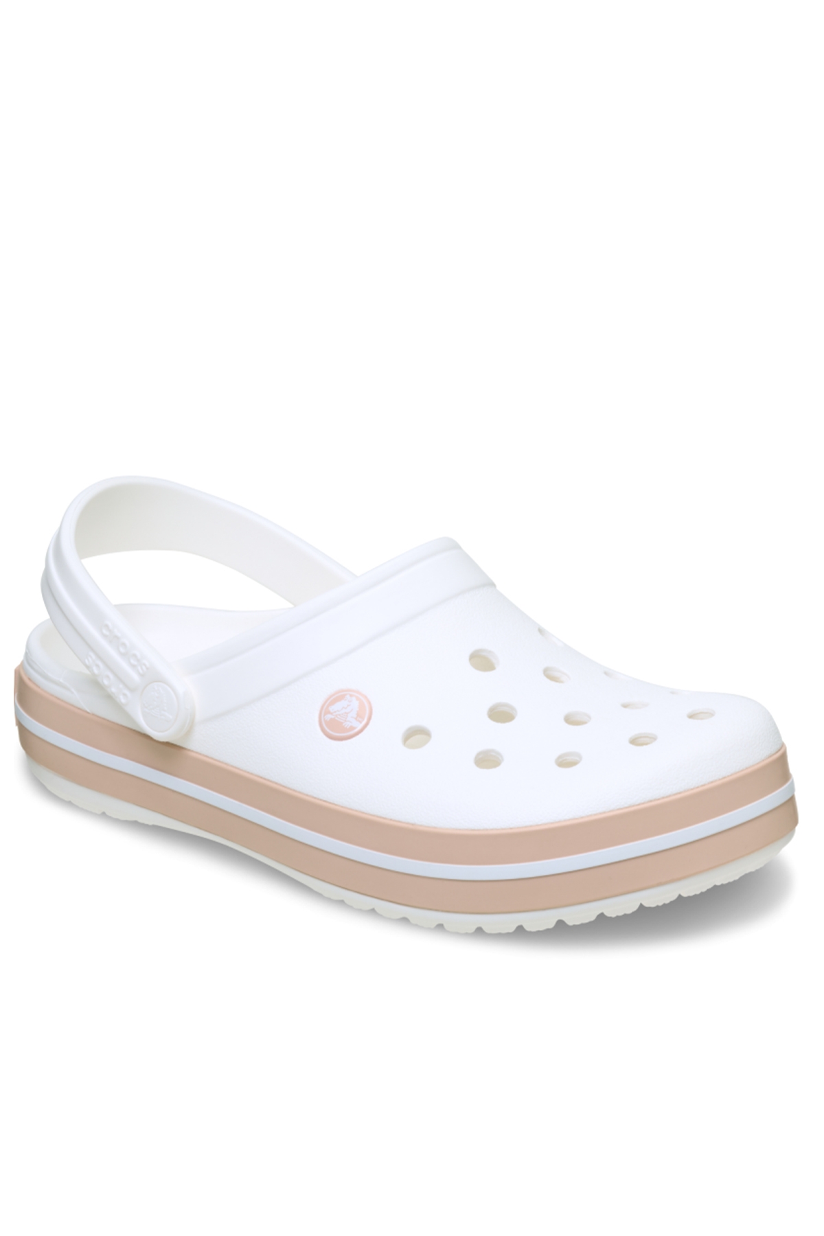 Crocband Kadın Günlük Rahat Terlik Beyaz Pembe - Görsel 5