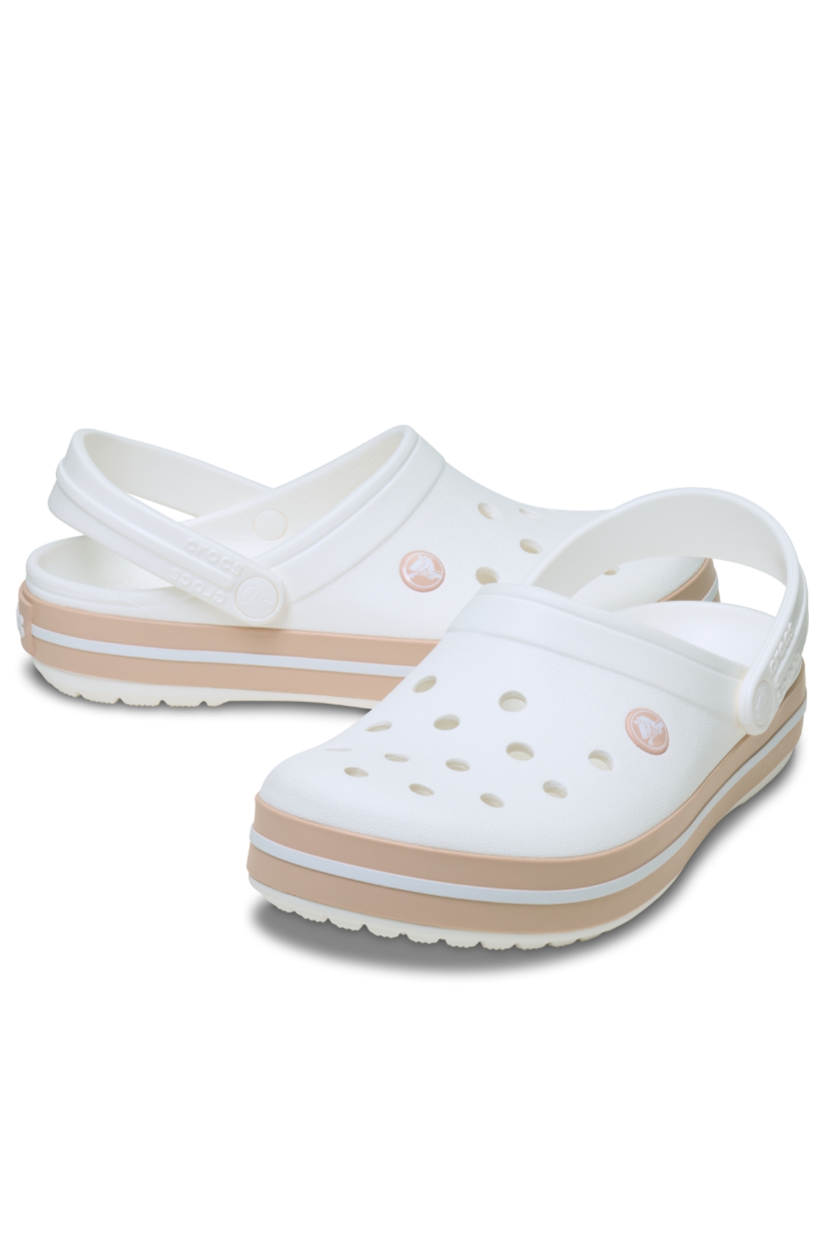 Crocband Günlük Unisex Terlik Beyaz Pembe - Görsel 3