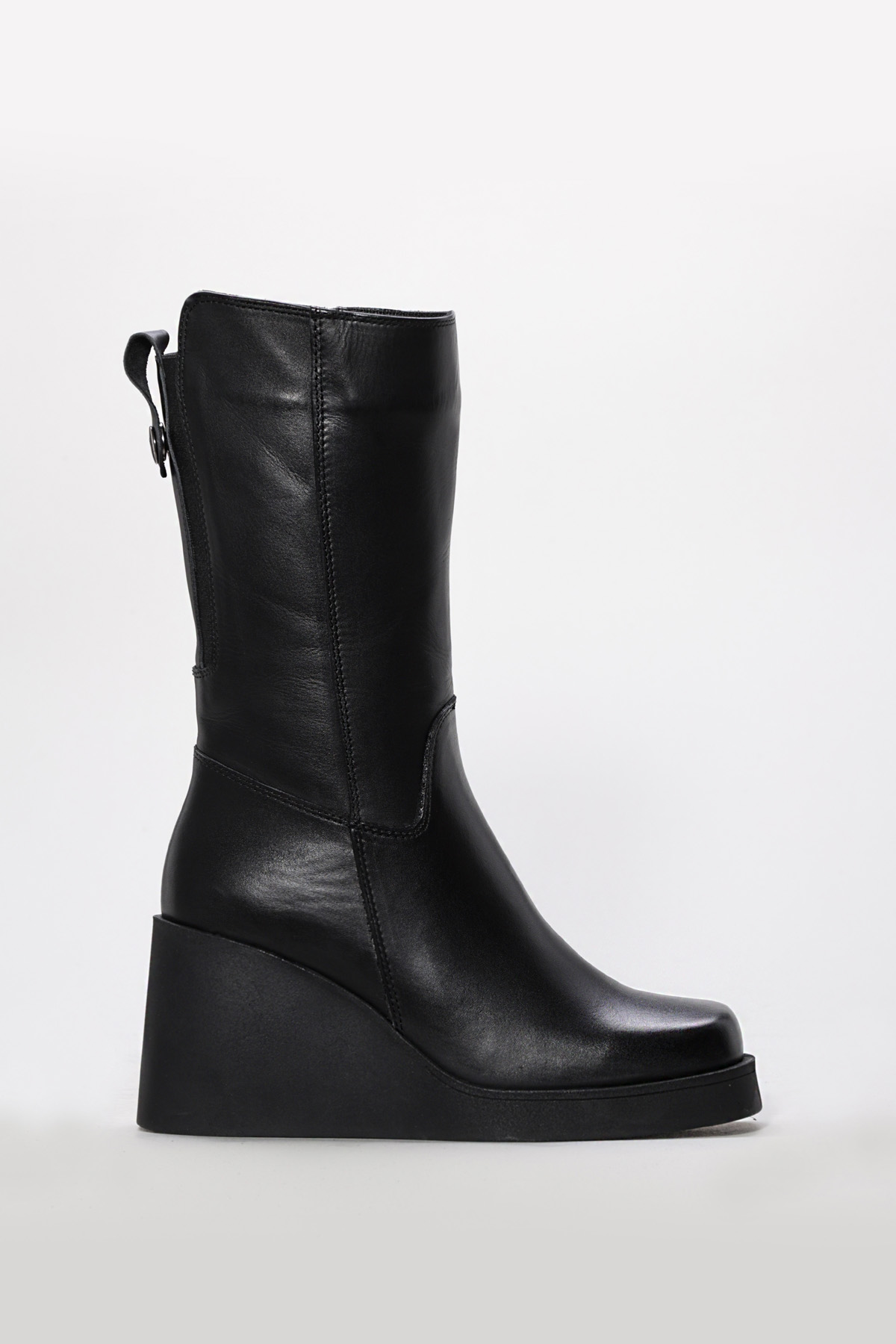 Hakiki Deri Kadın Dolgu Topuk Çizme 124SZA2501 - Görsel 2