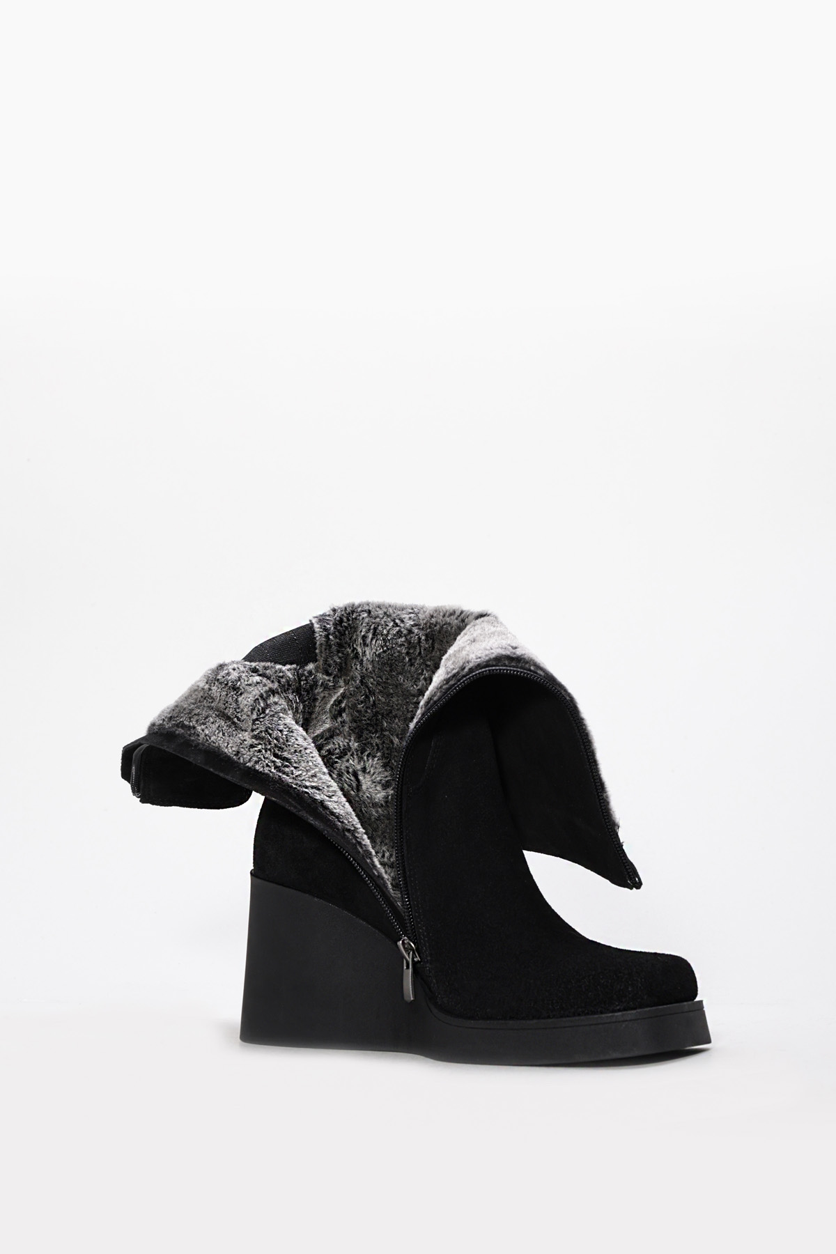 Hakiki Deri Kadın Dolgu Topuk Çizme 124SZA2501 - Görsel 3