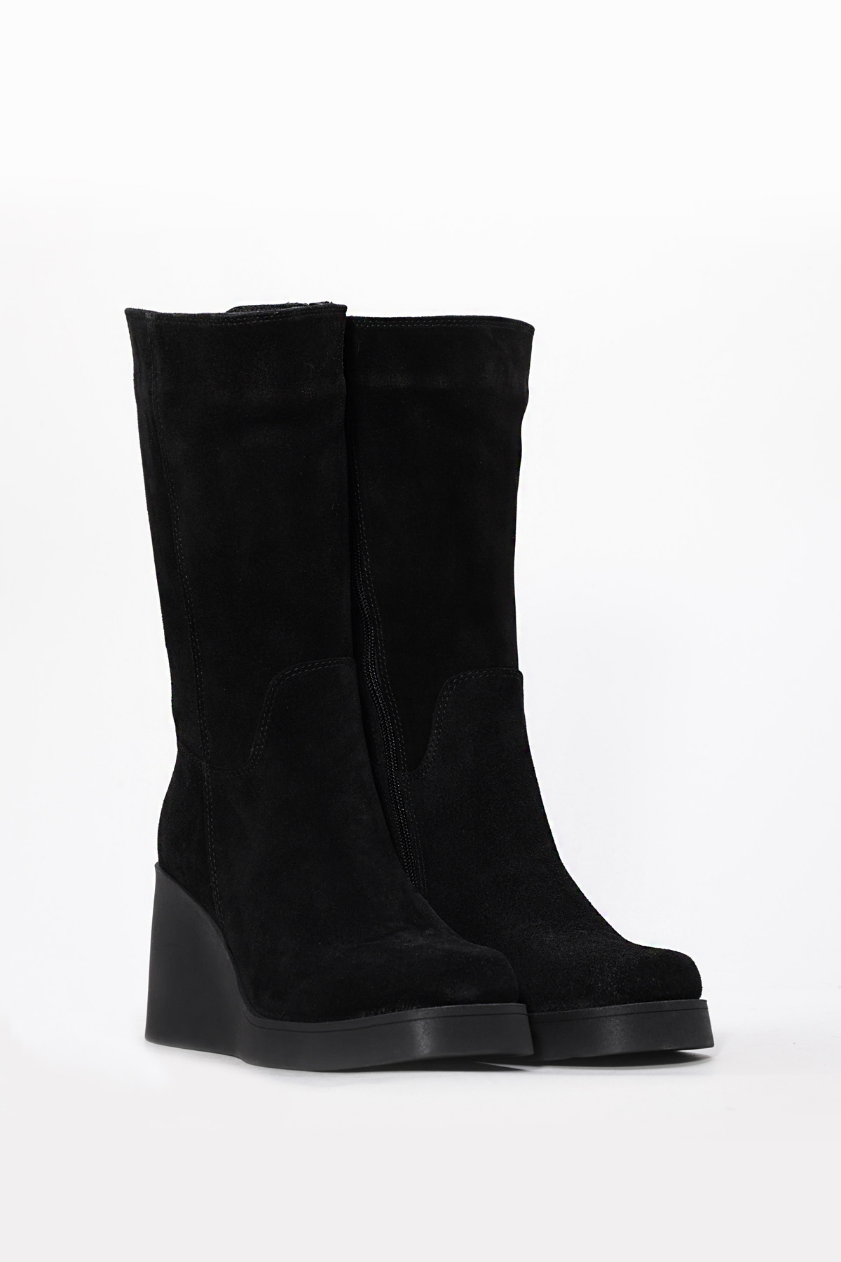 Hakiki Deri Kadın Dolgu Topuk Çizme 124SZA2501 - Görsel 11