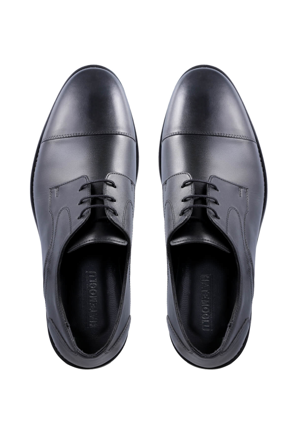 Siyah Klasik 100% Hakiki Deri Bağcıklı Ayakkabı - Görsel 3