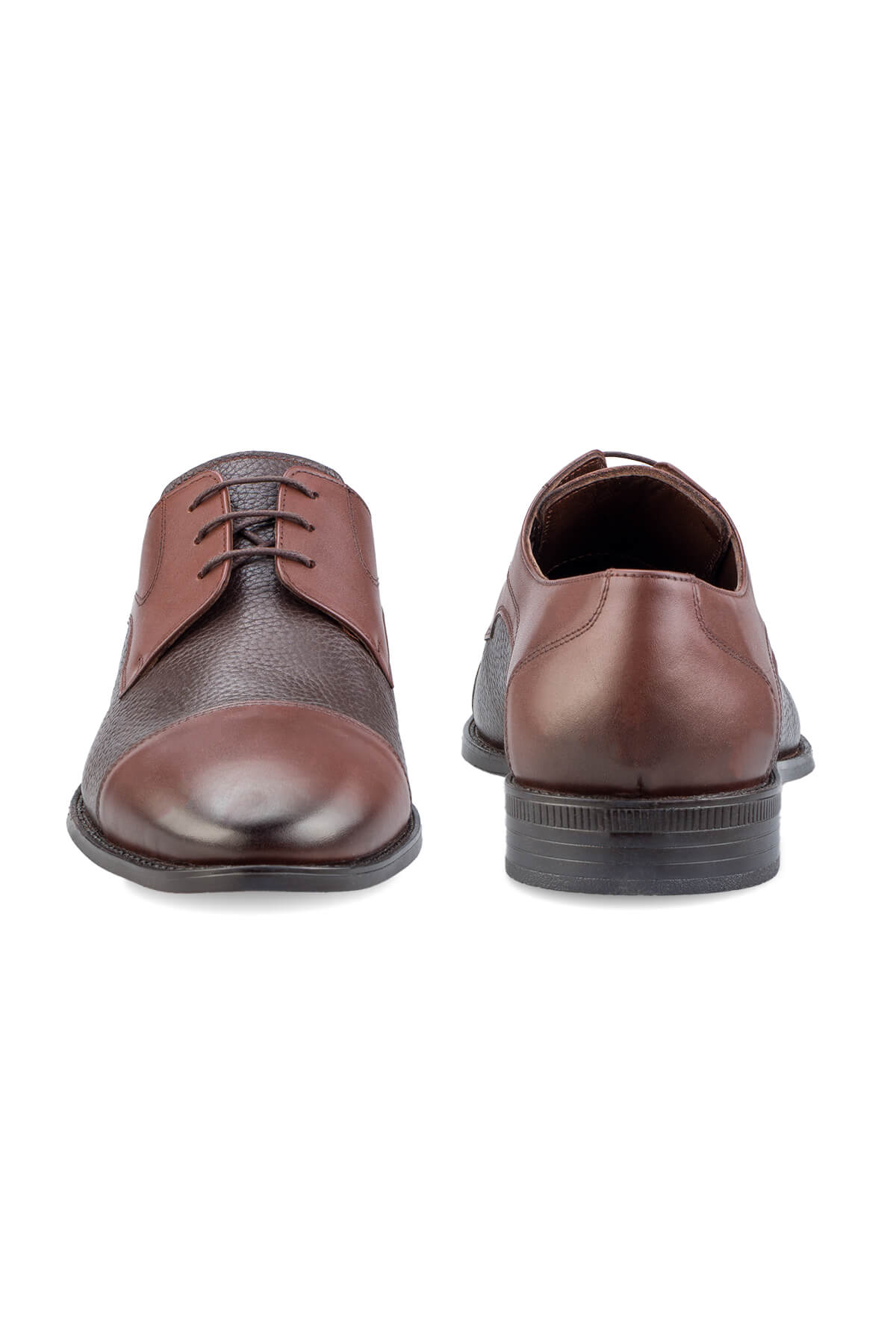 Kahverengi Klasik 100% Hakiki Deri Bağcıklı Ayakkabı - Görsel 5