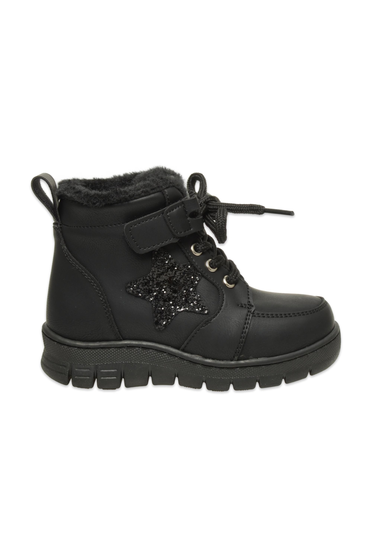 946.P25K433 Punto Patik Siyah-Beyaz Kız Çocuk Bot - Görsel 2