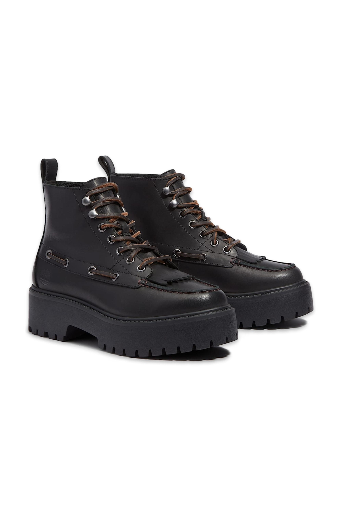 Tb0A27Yz Stone Street Mid Lace Up Boot Siyah Kadın Bot - Görsel 2