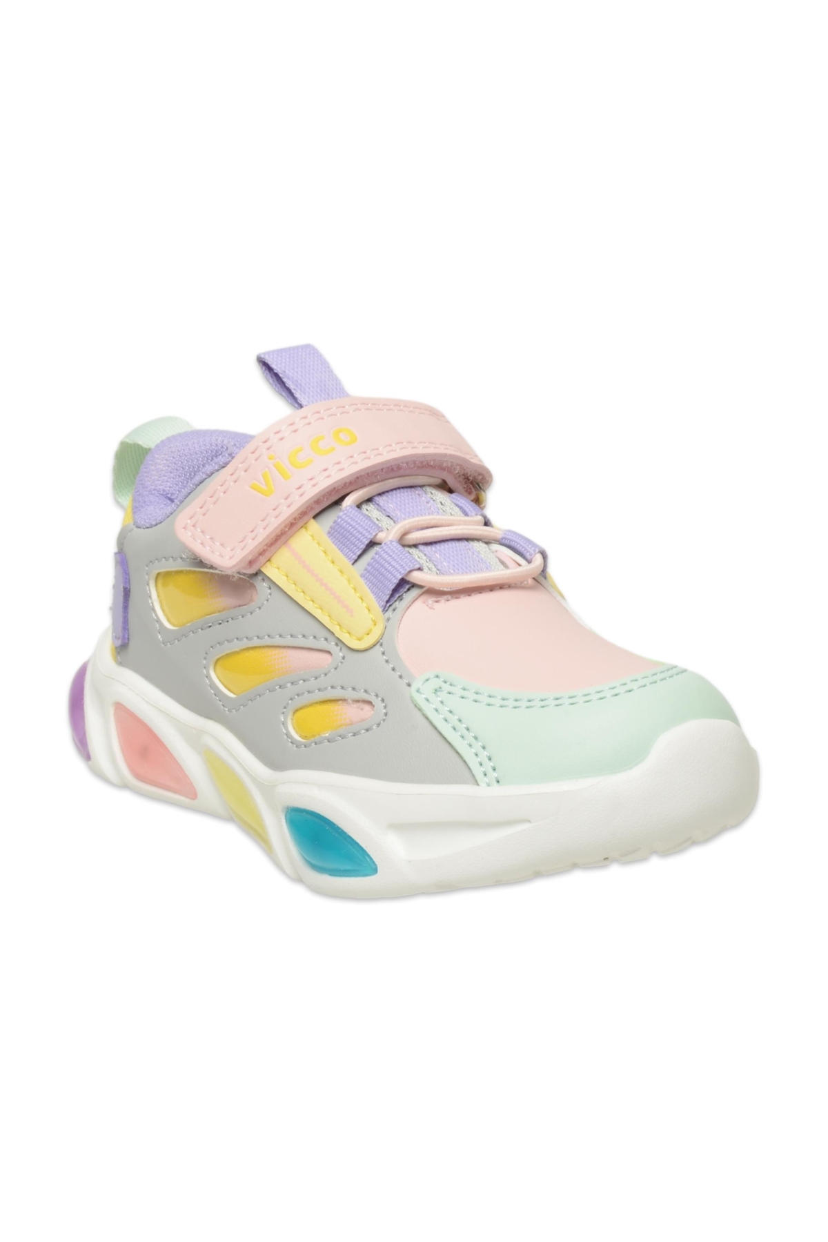 346.P25K.227 Lamb Patik Işıklı Phylon Gümüş Çocuk Spor Ayakkabı - Görsel 5