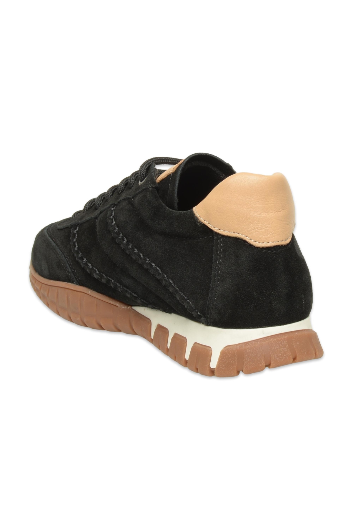 D25Ka-3695 Günlük Süet Siyah Kadın Ayakkabı - Görsel 5