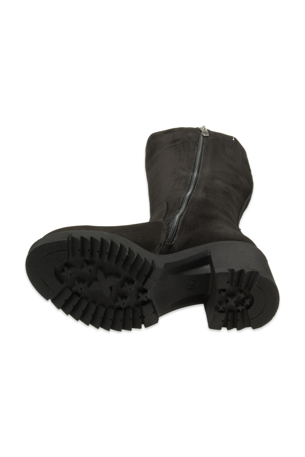 D25Kc-2330 Kalin Topuklu Günlük Siyah Kadın Çizme - Görsel 6