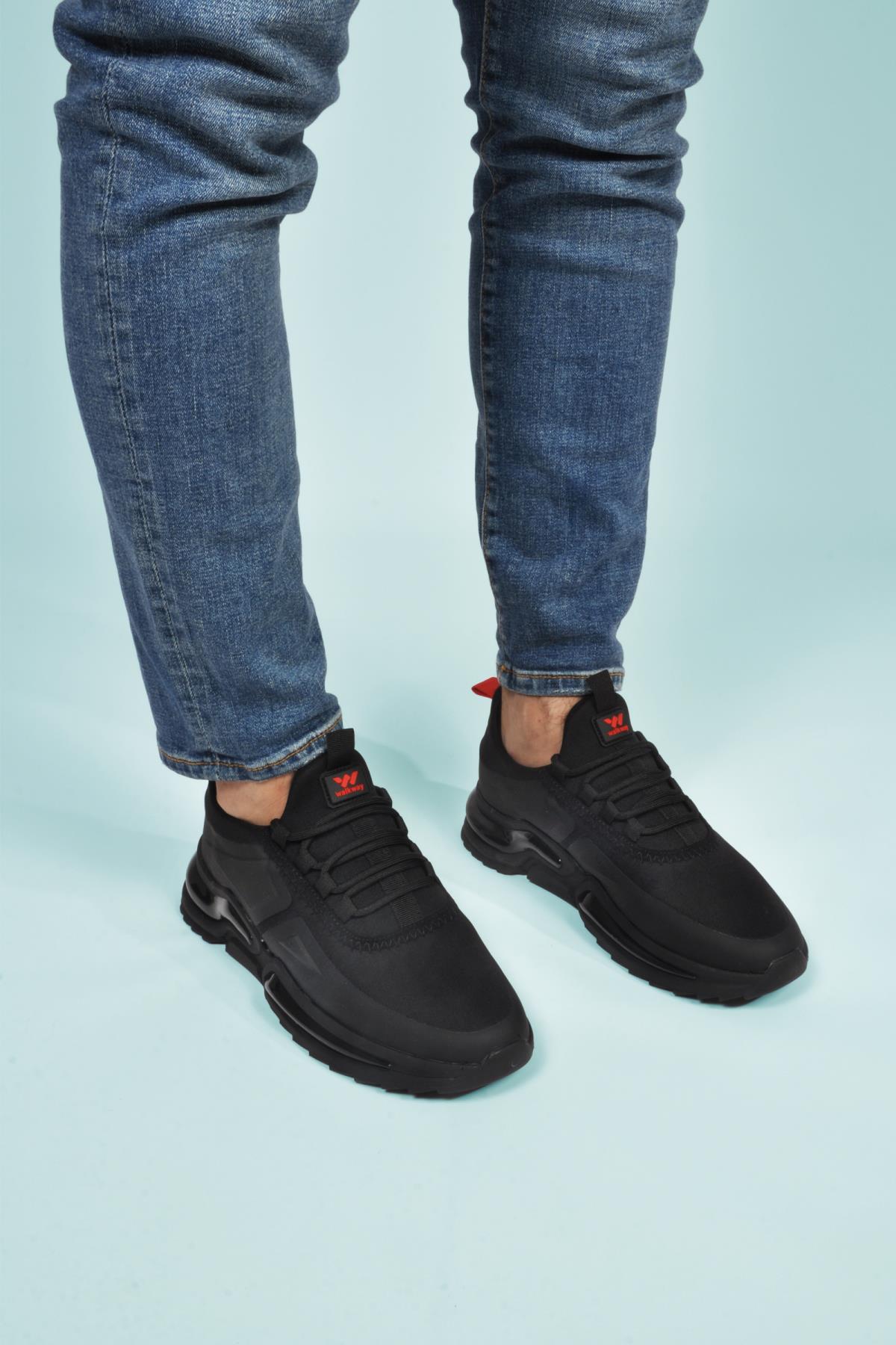 Than 836 M Siyah-Kırmızı Fileli Erkek Spor Ayakkabı - Görsel 4