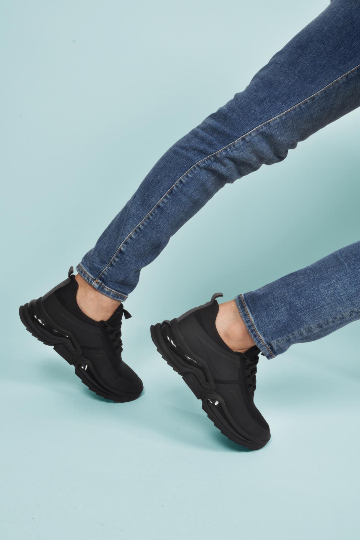 Than 836 M Siyah Fileli Erkek Spor Ayakkabı - Görsel 5