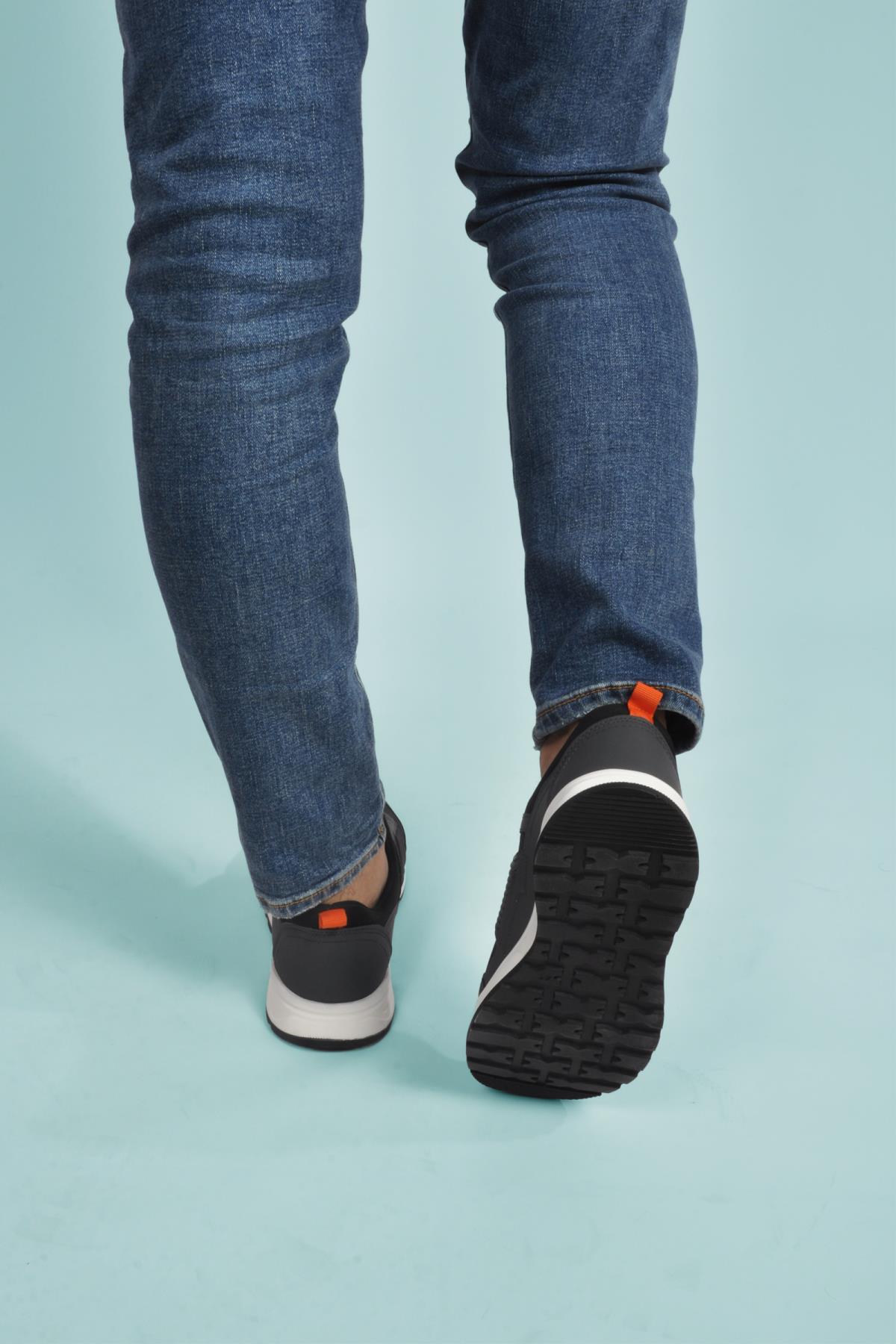 Nans 6006 M Füme Fileli Kilit Bağcıklı Erkek Spor Ayakkabı - Görsel 6