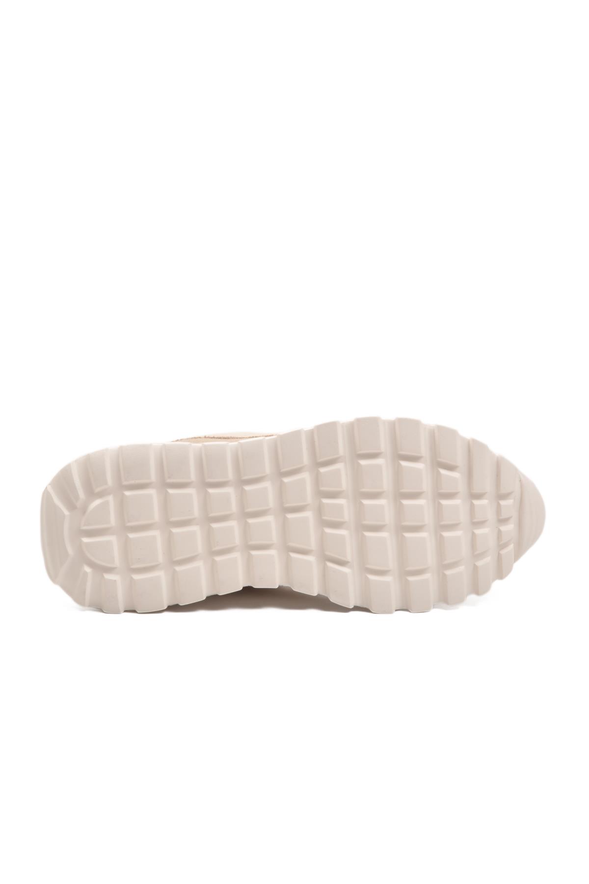 Roni G Bej Unisex Esnek Hafif Mevsimlik Spor Ayakkabı Grijak - Görsel 6