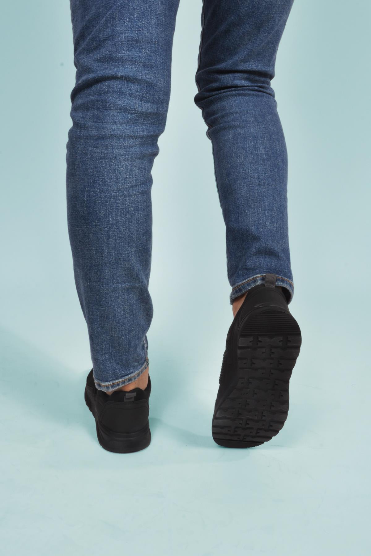 Nans 6006 M Siyah Fileli Kilit Bağcıklı Erkek Spor Ayakkabı - Görsel 6