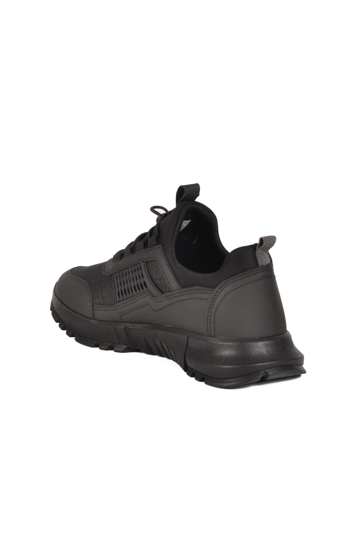 Nans 6006 G Siyah Fileli Kilit Bağcıklı Unisex Spor Ayakkabı - Görsel 5