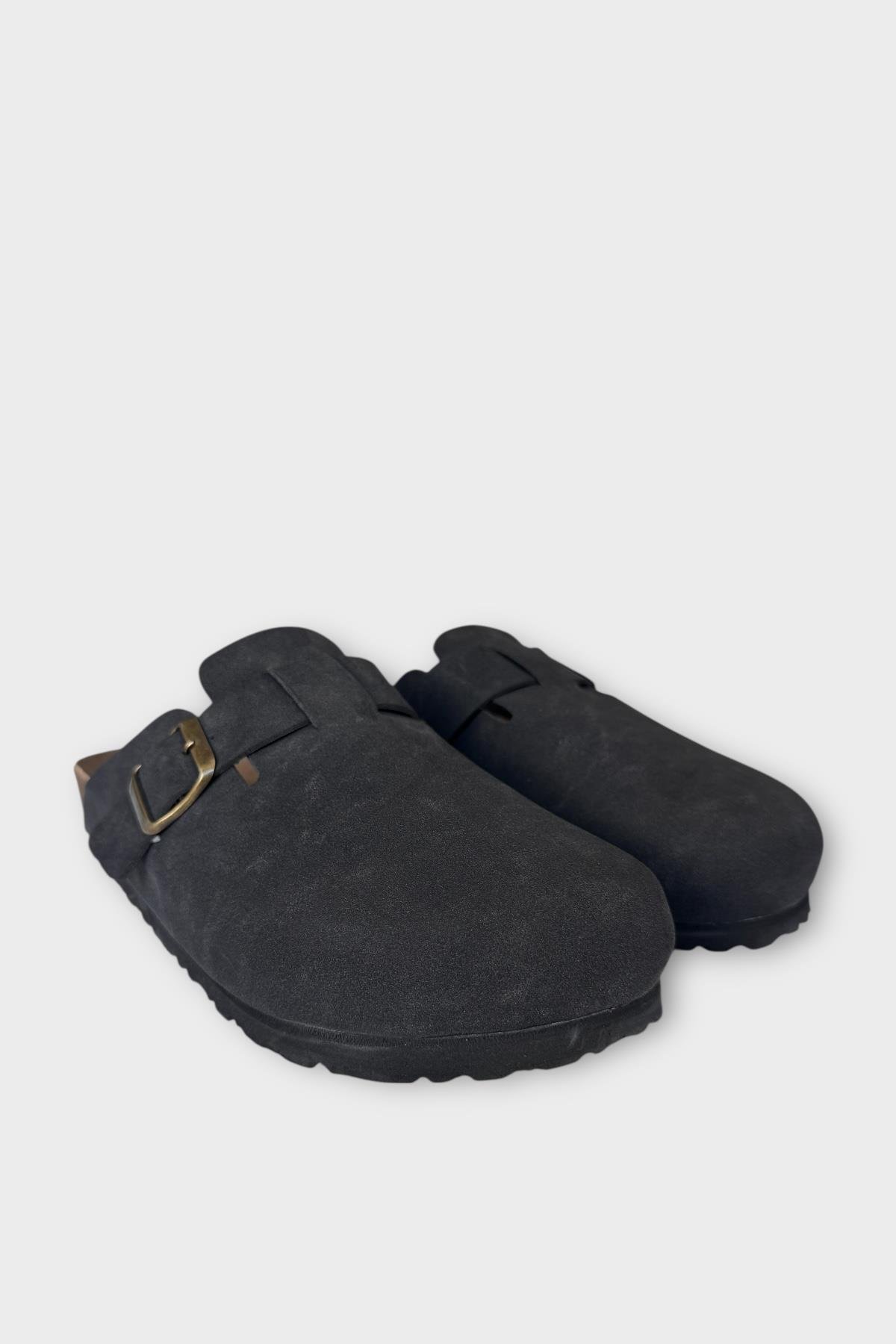 Mantar Taban Boston Birkens Model Günlük Sabo Unisex Ev Terliği SİYAH - Görsel 4