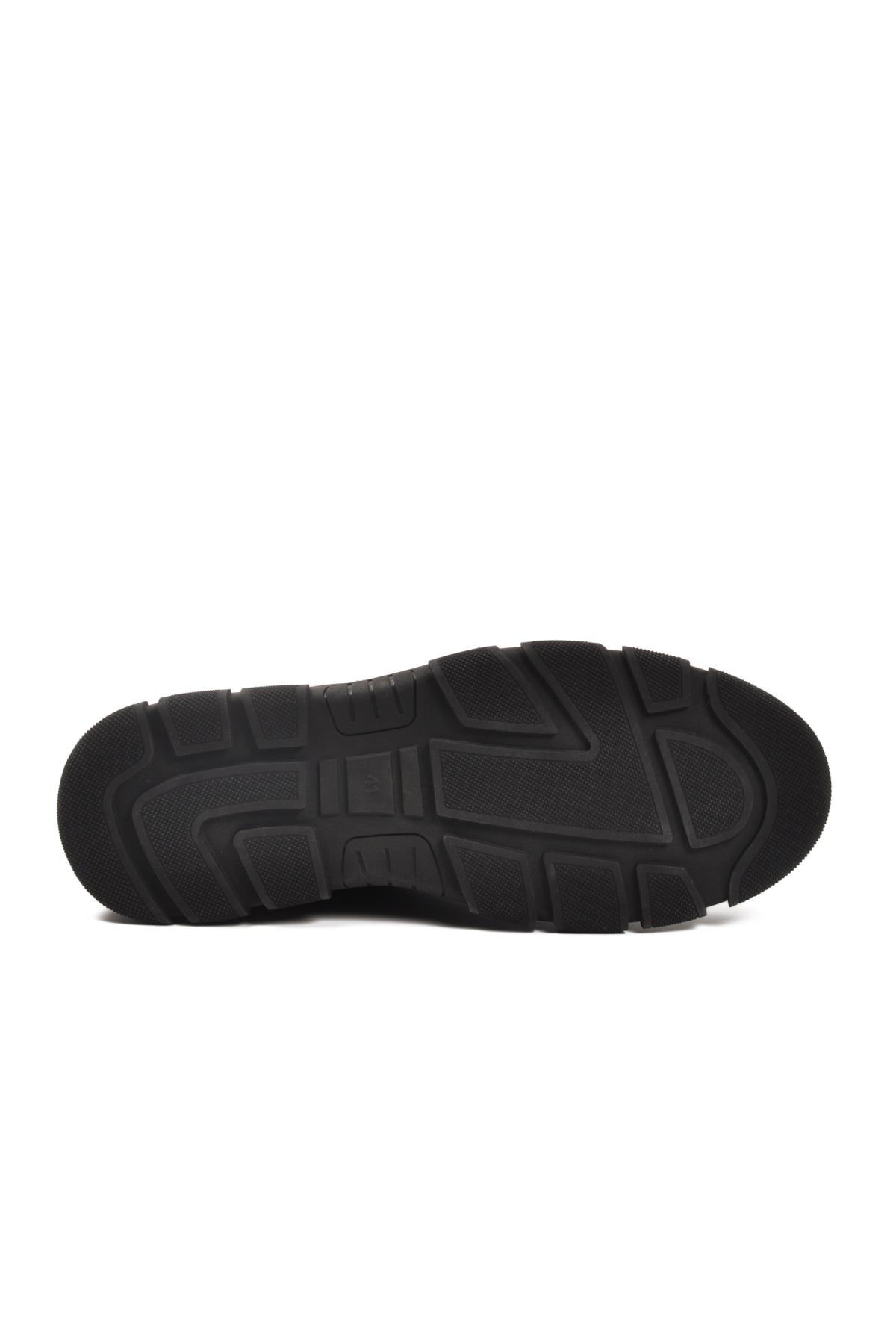 260081 M Siyah Nubuk Hakiki Deri Erkek Günlük Ayakkabı - Görsel 6