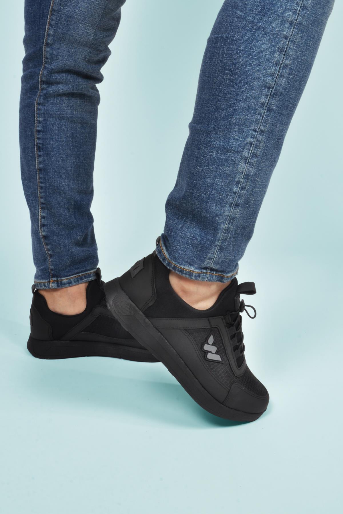 Apollo 166 M Siyah Fileli Erkek Spor Ayakkabı - Görsel 2