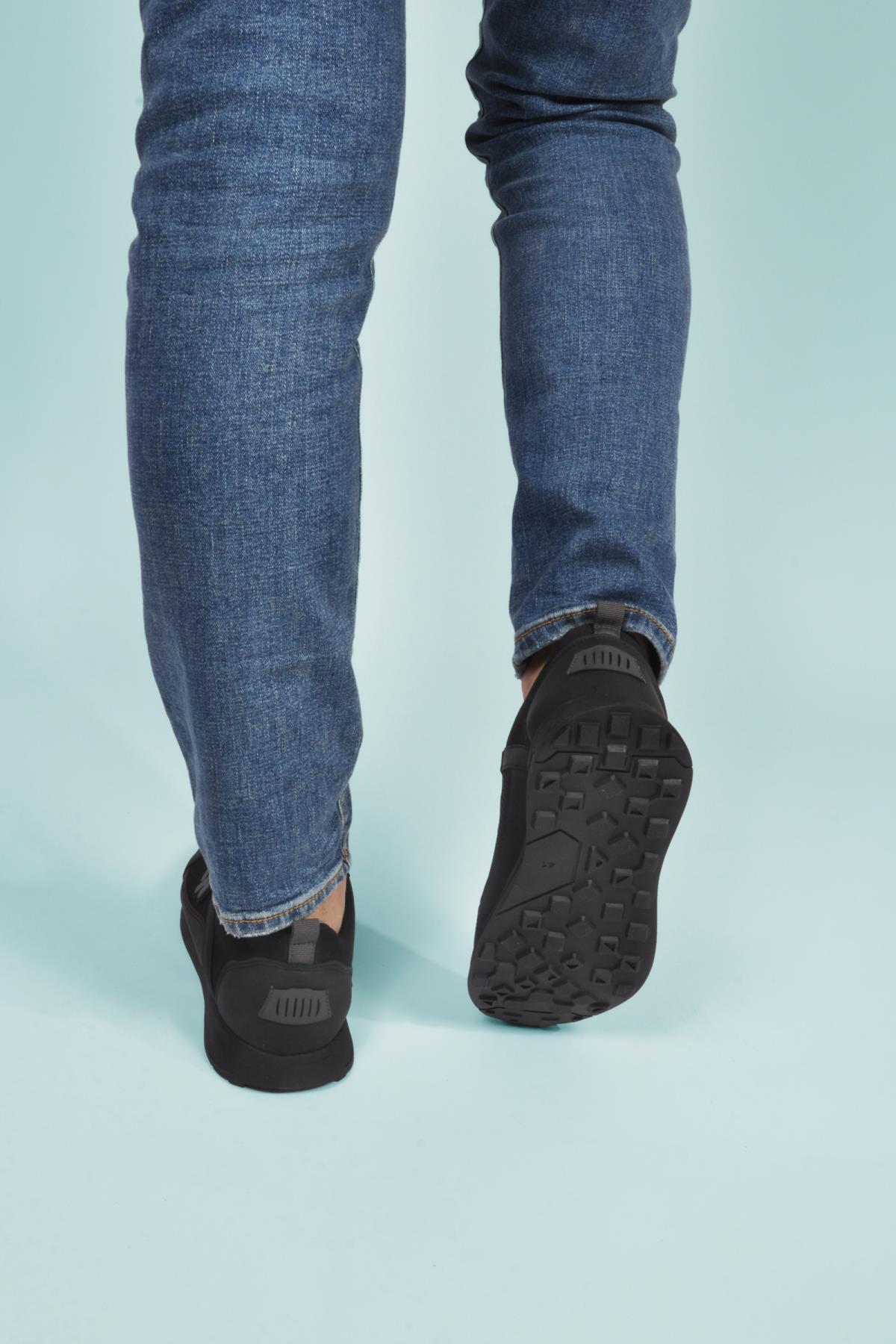 Apollo 166 M Siyah Fileli Erkek Spor Ayakkabı - Görsel 6