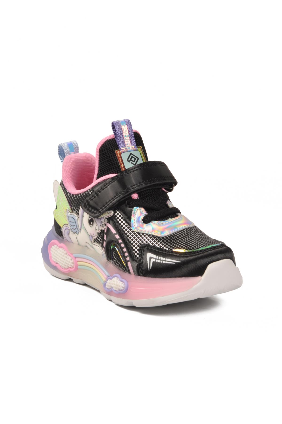 1986 P Siyah Figürlü Mevsimlik Çocuk Spor Ayakkabı - Görsel 2