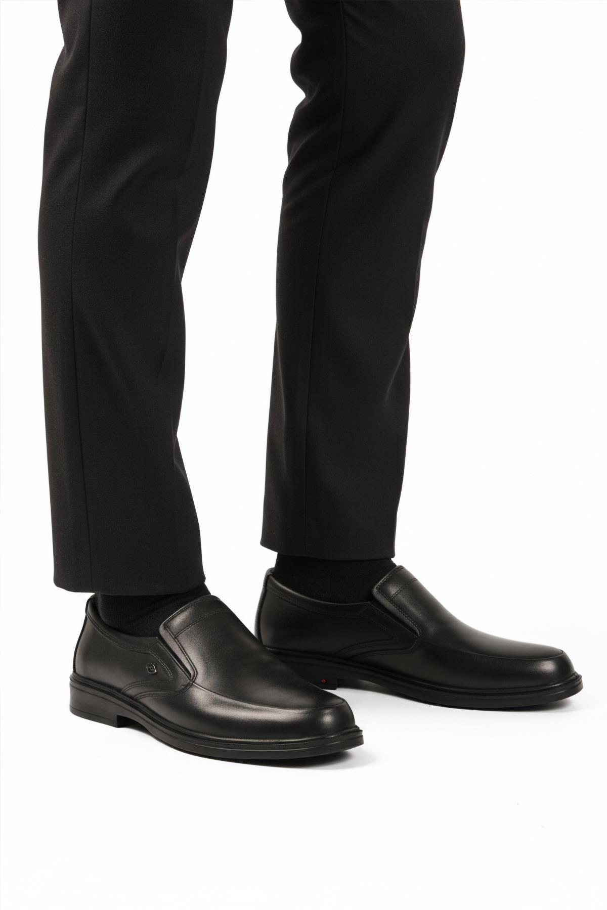 DSN 2032 M Siyah Hakiki Deri Erkek Günlük Ayakkabı - Görsel 4