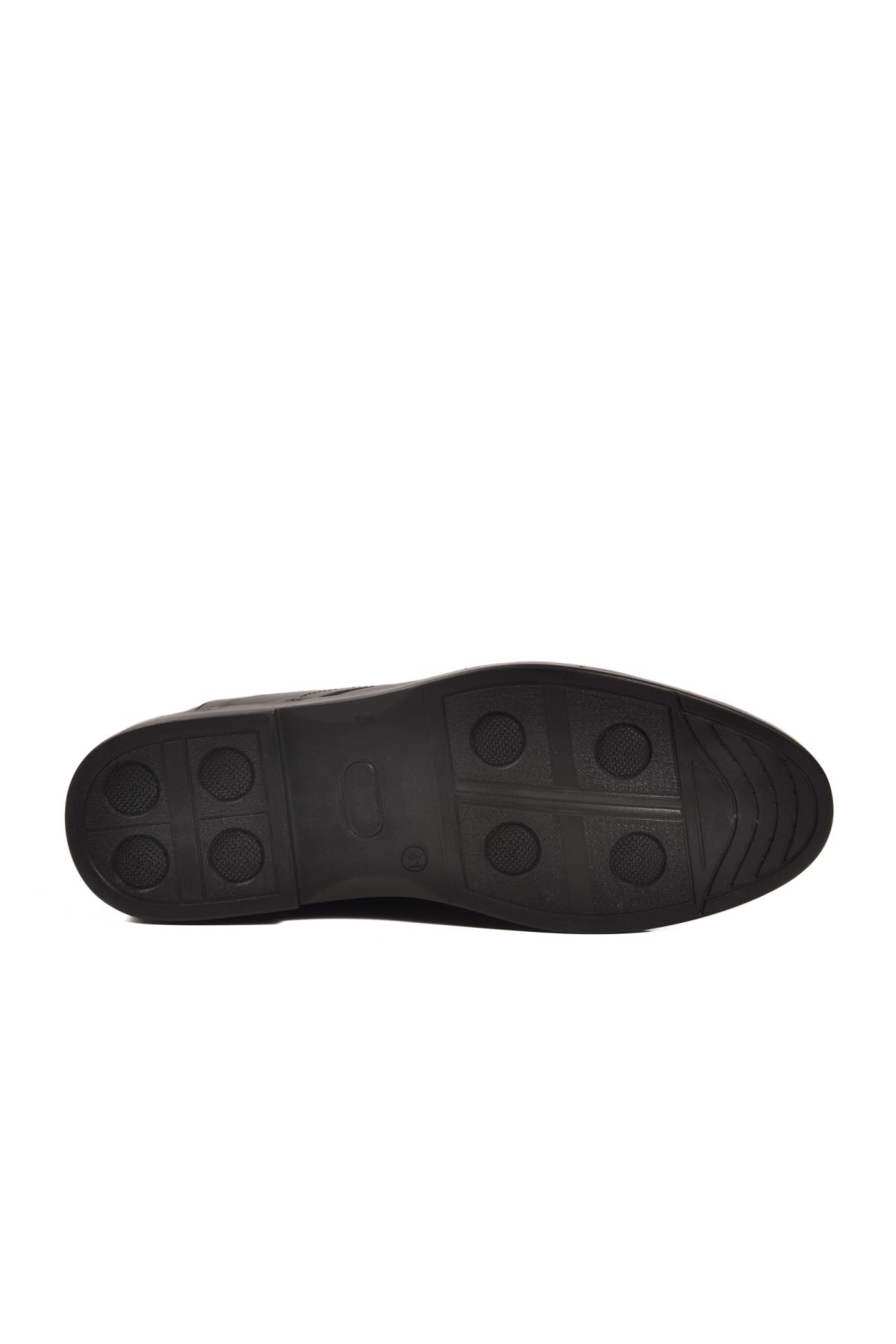 DSN 2032 M Siyah Hakiki Deri Erkek Günlük Ayakkabı - Görsel 6