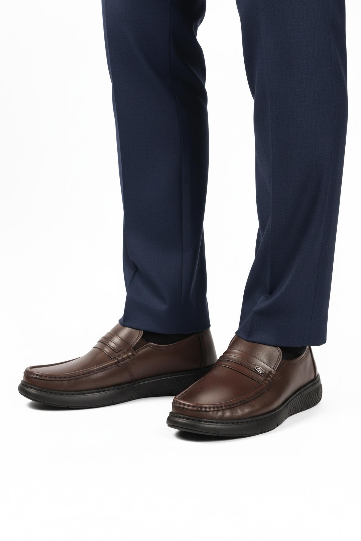 DSN 2030 M Kahve Hakiki Deri Erkek Günlük Ayakkabı - Görsel 4