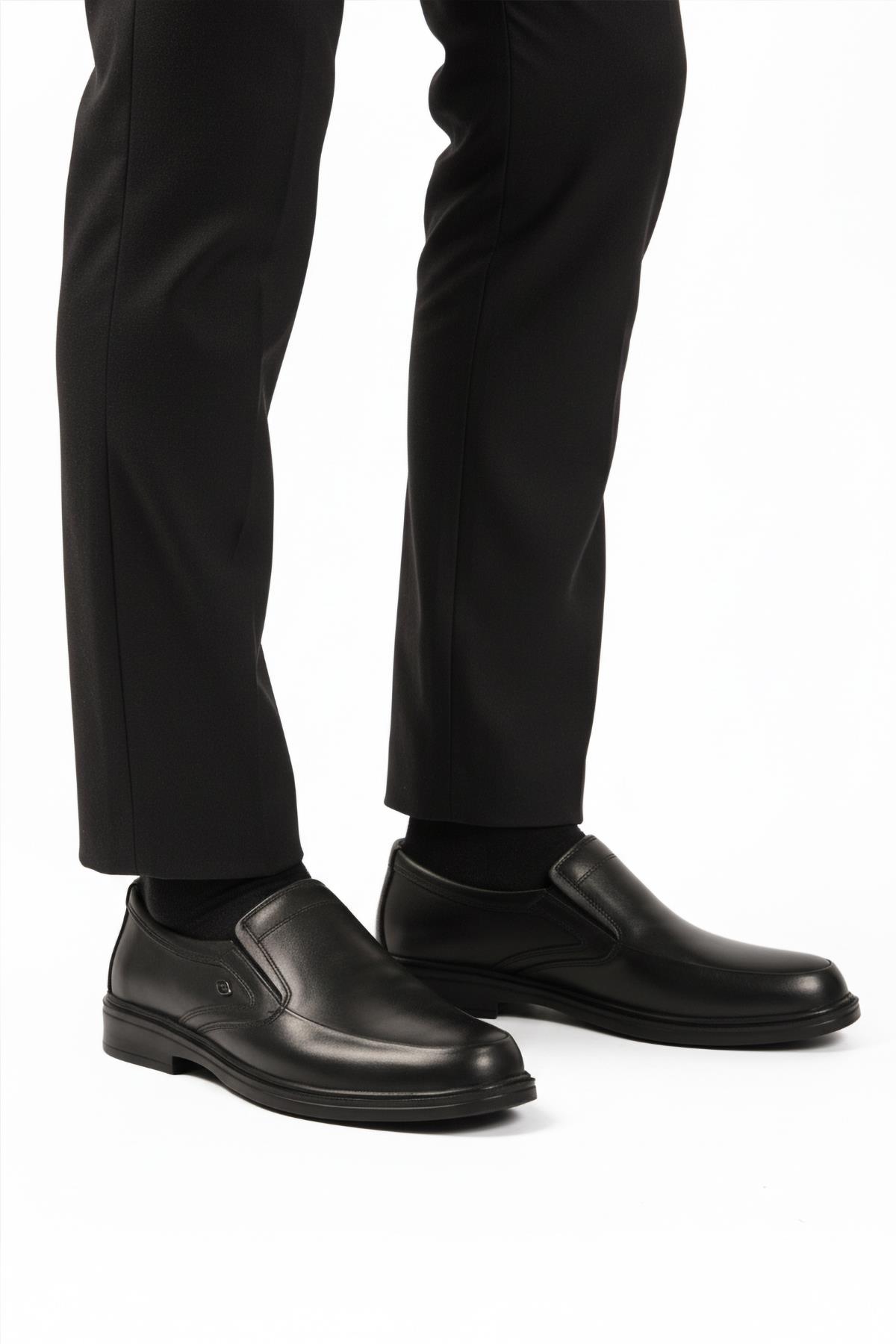 DSN 2036 M Siyah Hakiki Deri Erkek Günlük Ayakkabı - Görsel 4