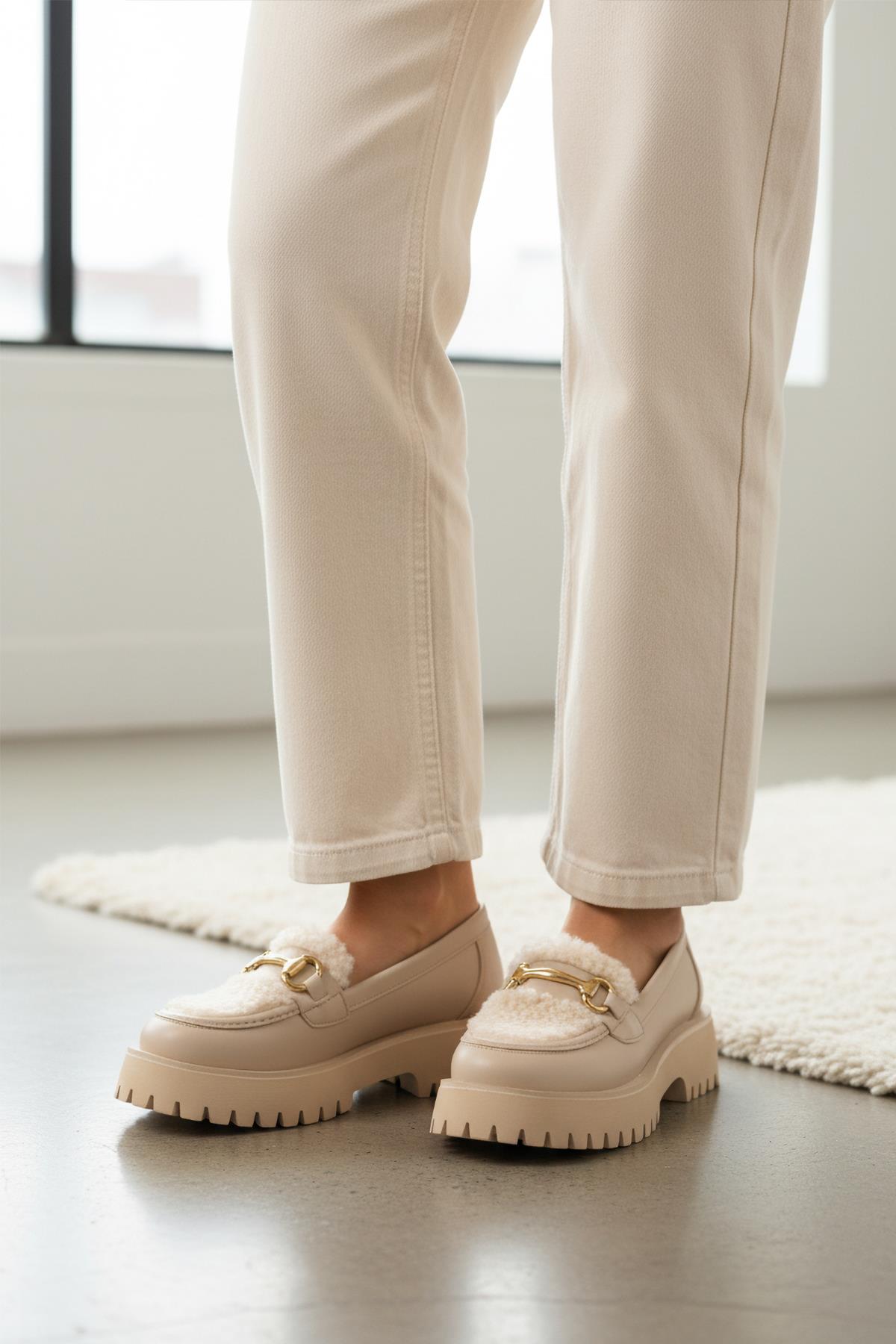 Bej Cilt Kadın Günlük Ayakkabı 572461 Z - Görsel 2