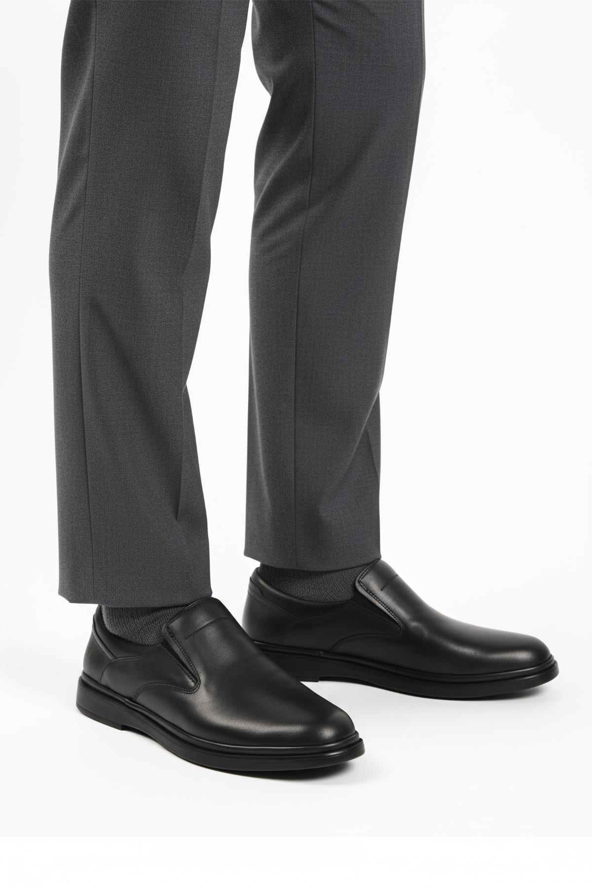 DSN 2026 M Siyah Hakiki Deri Erkek Günlük Ayakkabı - Görsel 4