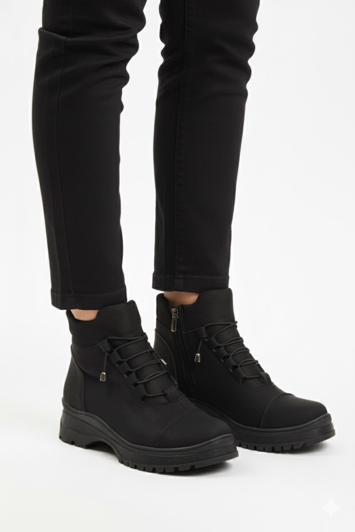 Ayk's 112 Z Siyah Zümrüt Kadın Bot - Görsel 4