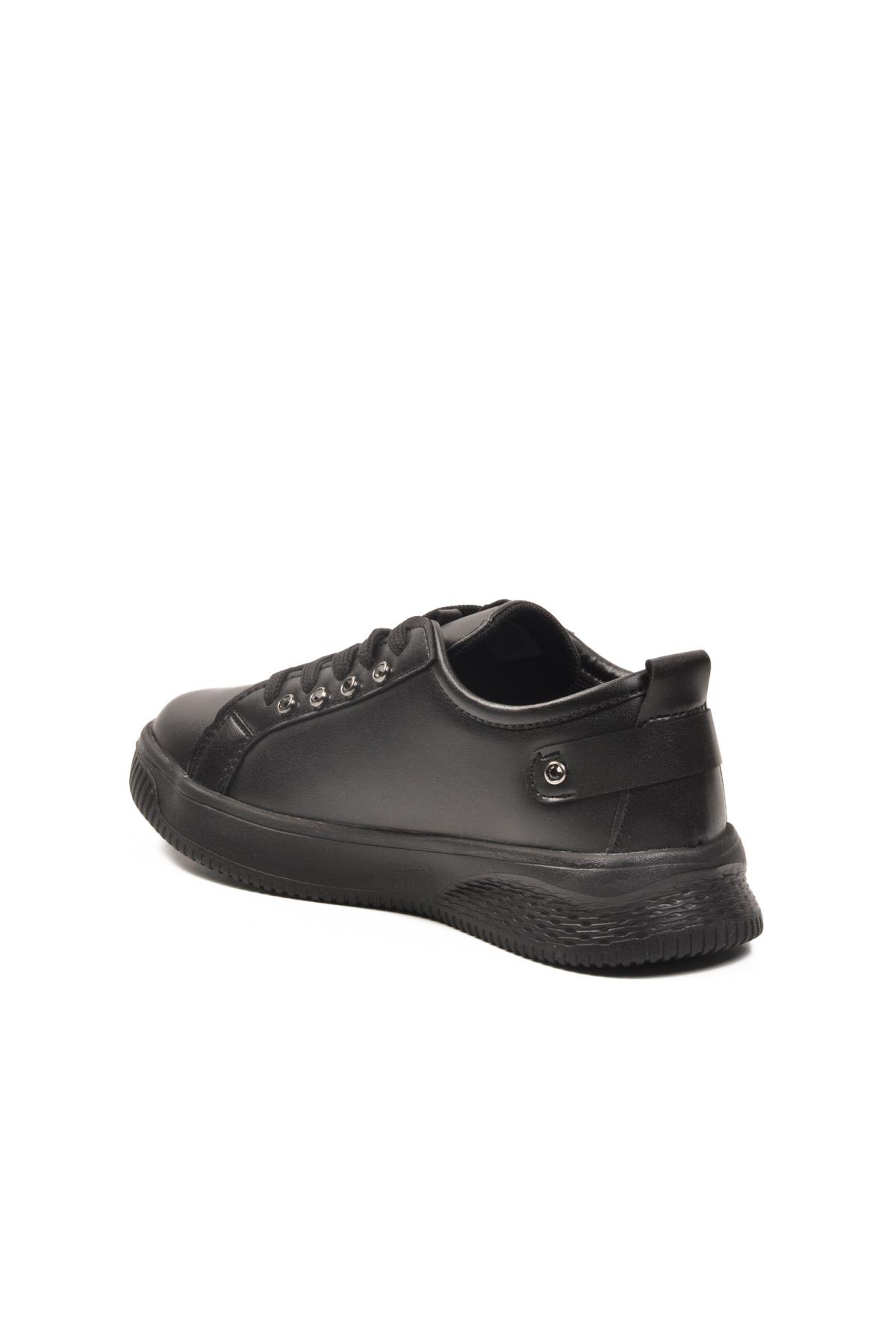 201 G Siyah-Siyah Taşlı Mevsimlik Sneaker - Görsel 5