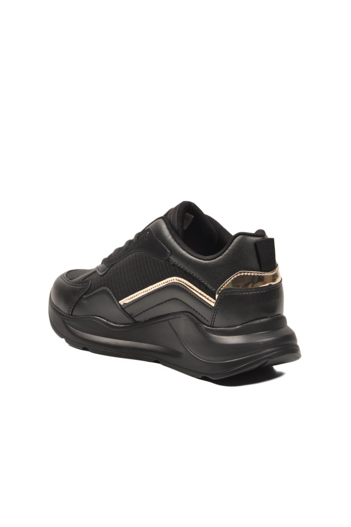 051 G Siyah-Altın Unisex Snekaer Grijak - Görsel 5